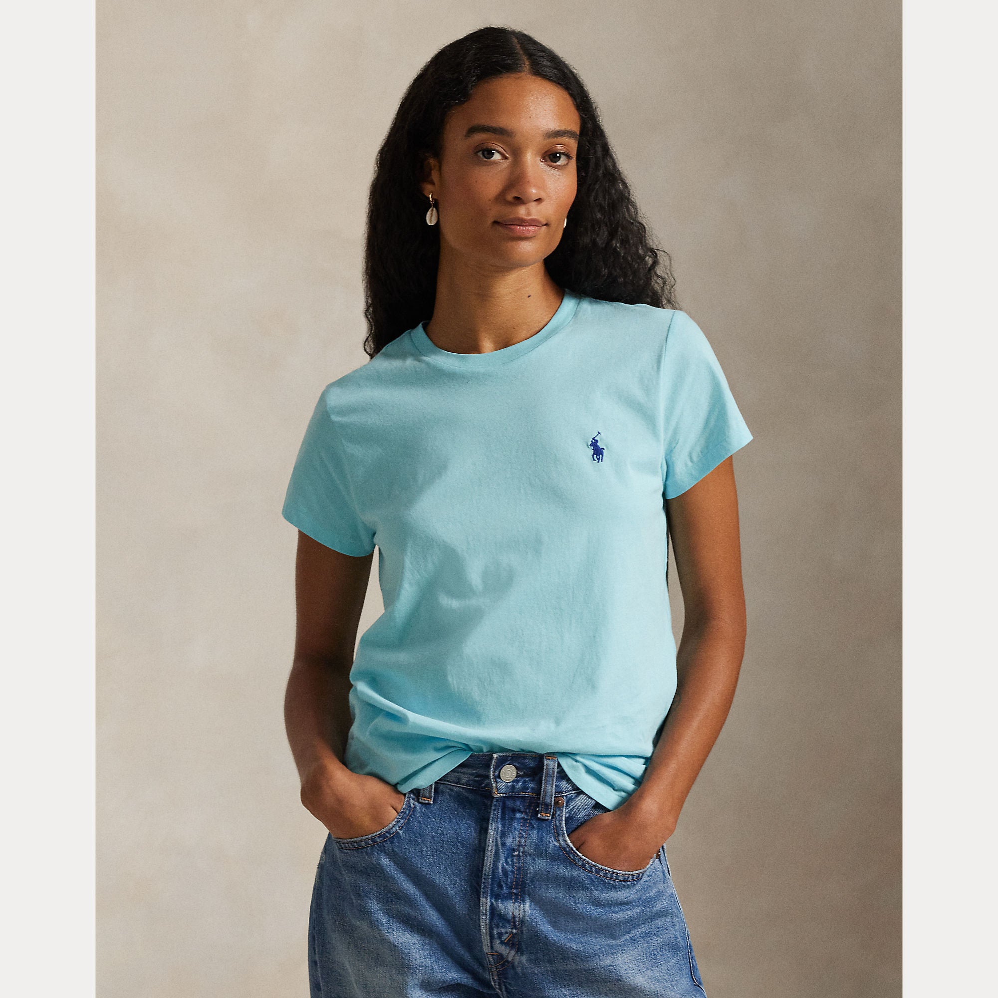 Cotton Jersey Crewneck Tee - BoUvy