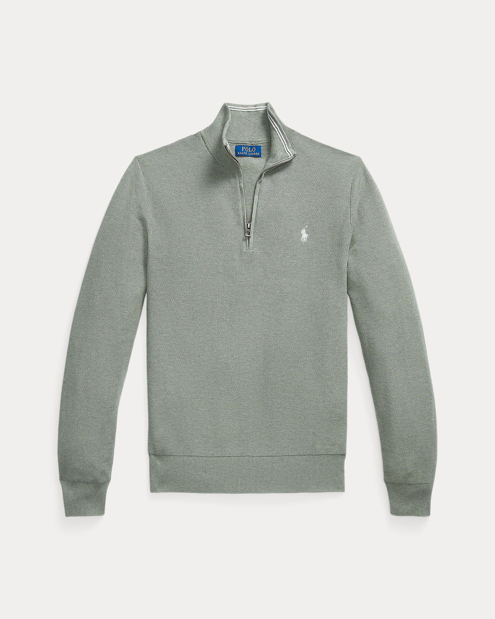 Mesh-Knit Cotton Quarter-Zip Sweater - BoUvy