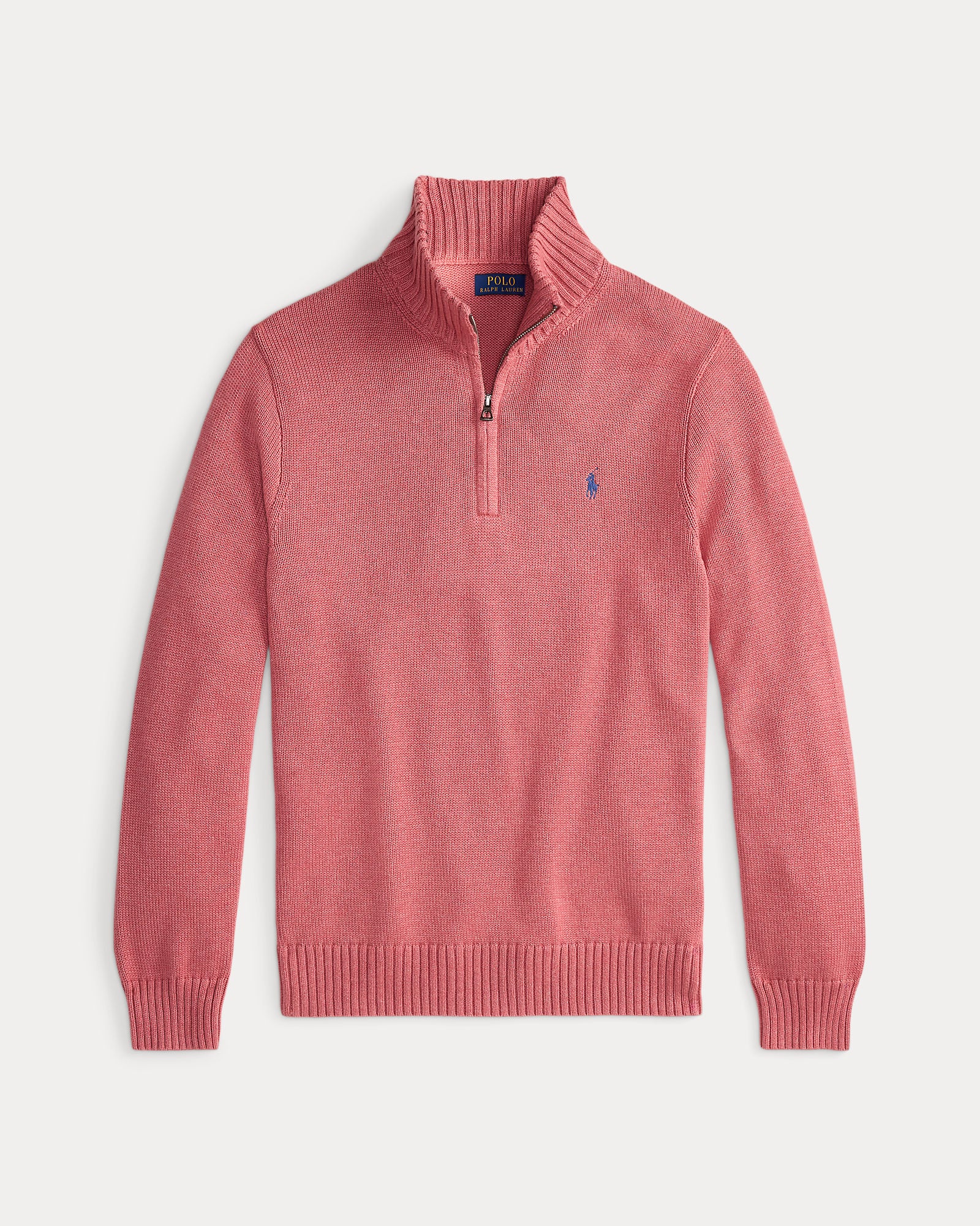 Cotton Quarter-Zip Mockneck Sweater - BoUvy