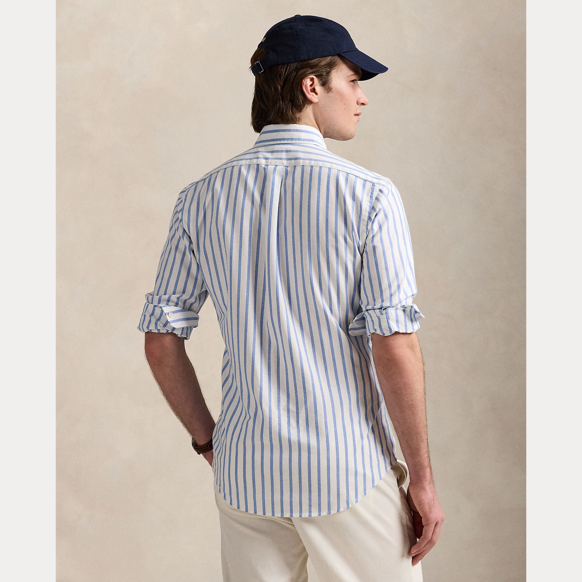 Custom Fit Striped Oxford Shirt - BoUvy
