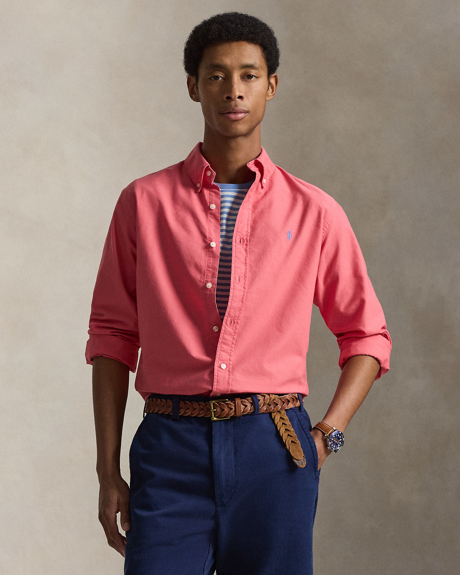 Custom Fit Garment-Dyed Oxford Shirt - BoUvy