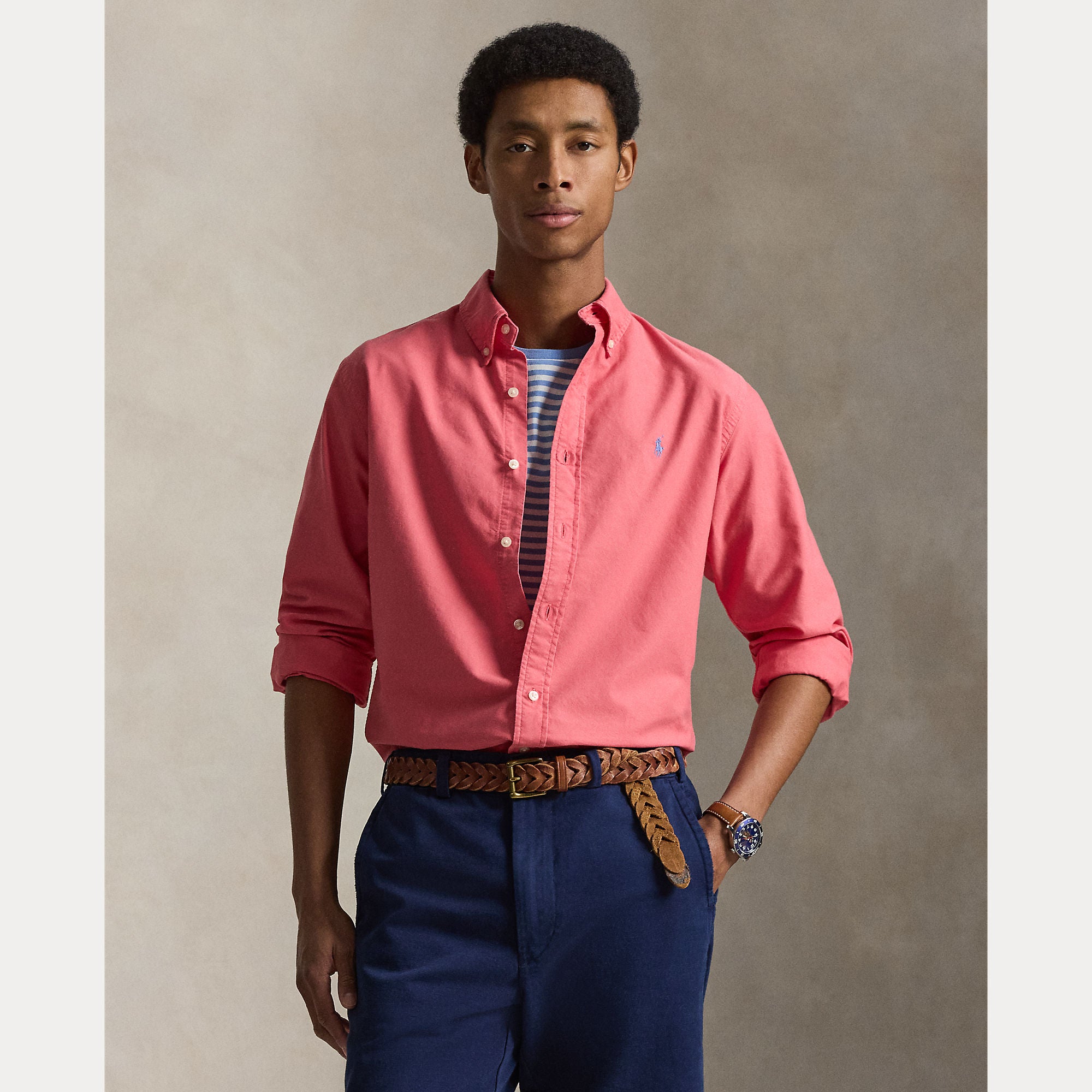 Custom Fit Garment-Dyed Oxford Shirt - BoUvy