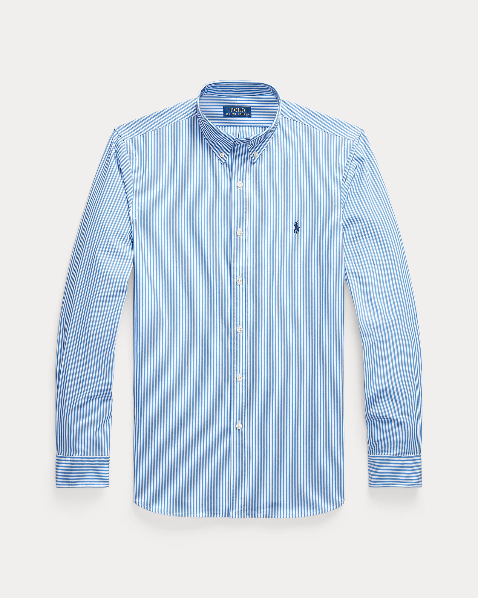 Custom Fit Striped Stretch Poplin Shirt - BoUvy