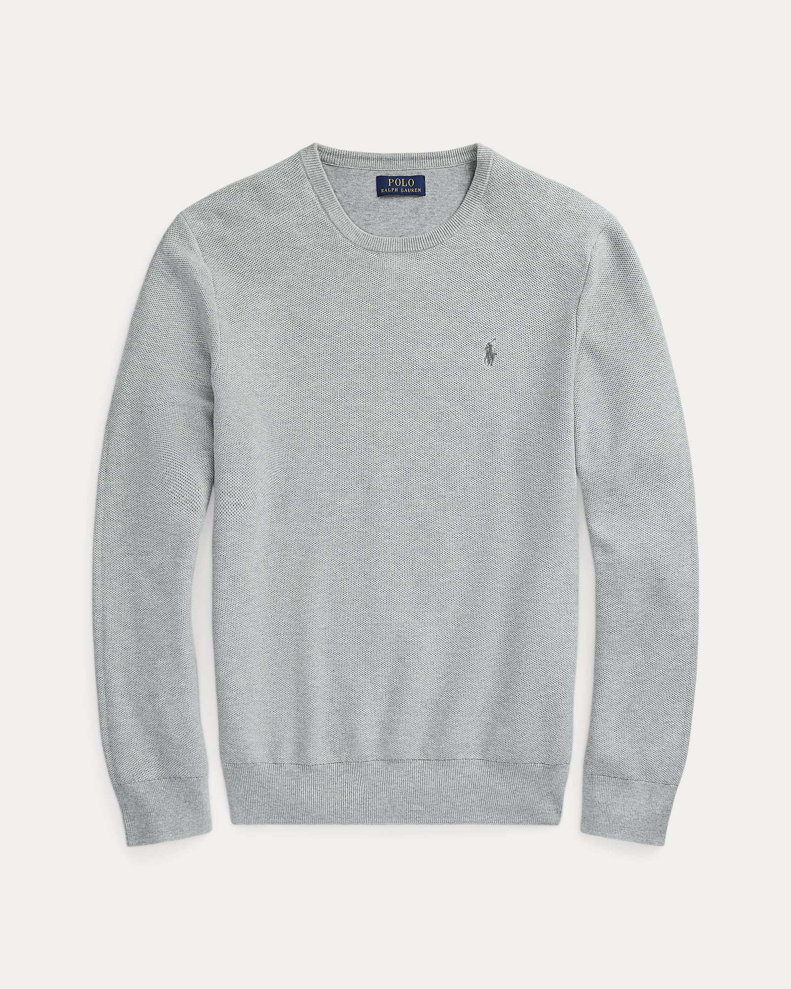Mesh-Knit Cotton Crewneck Sweater - BoUvy
