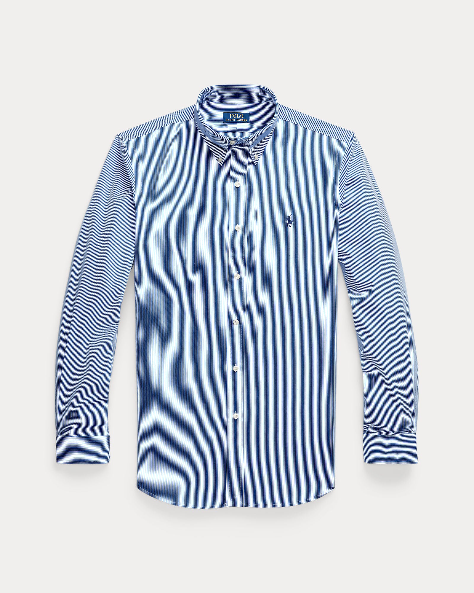 Custom Fit Striped Stretch Poplin Shirt - BoUvy