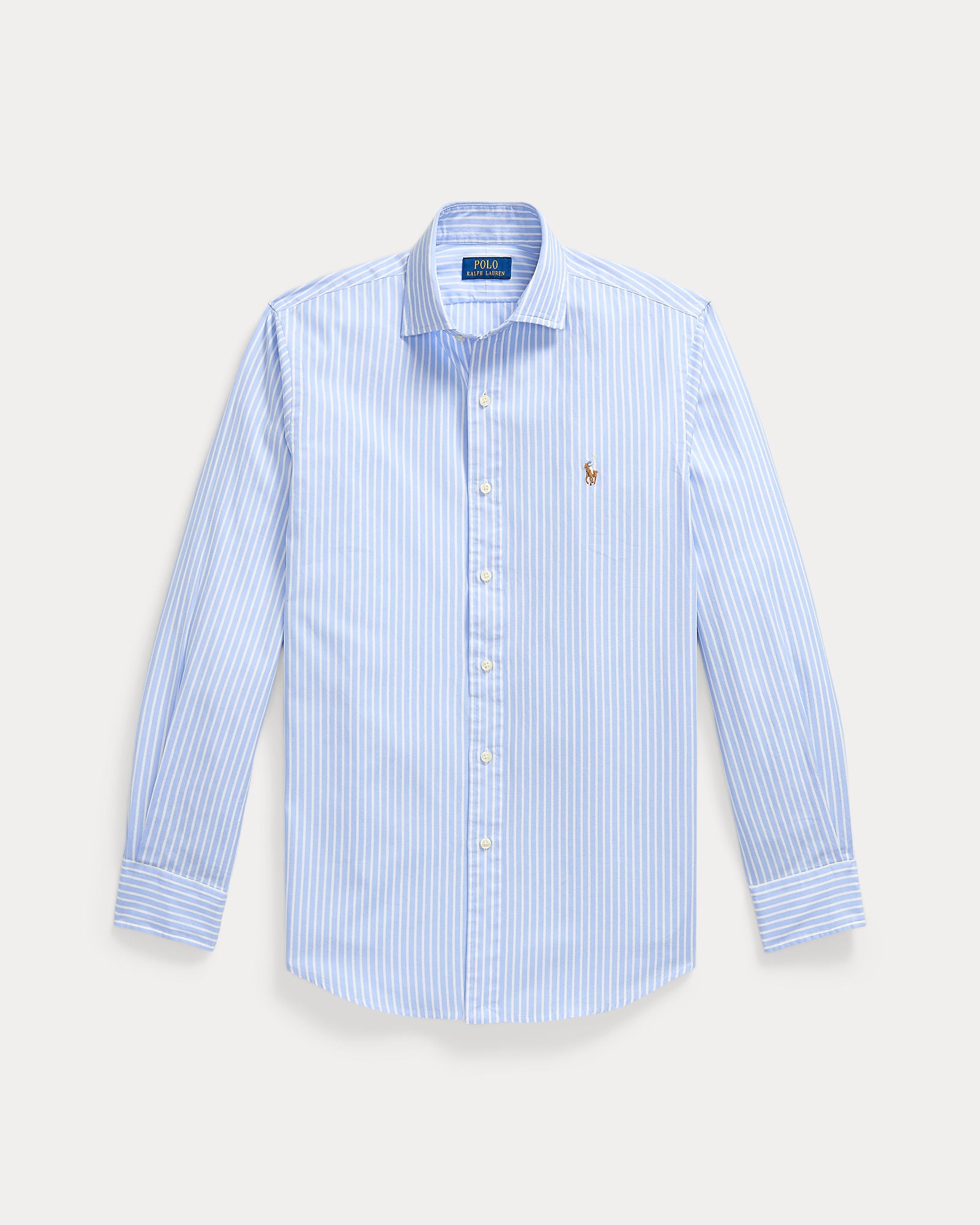 Custom Fit Striped Stretch Oxford Shirt - BoUvy
