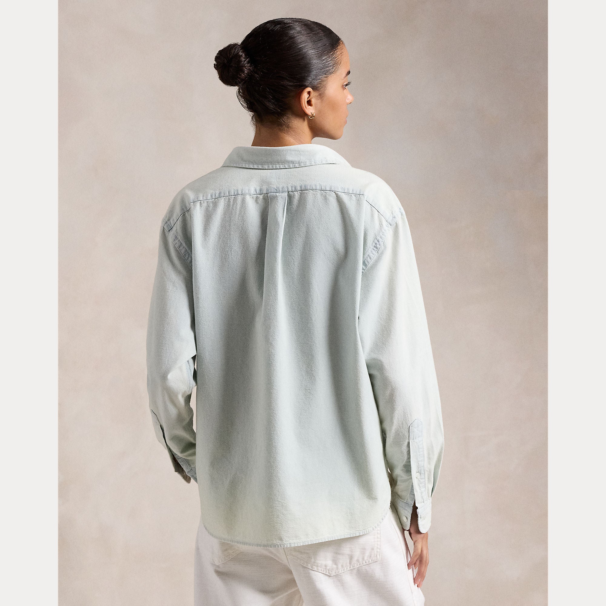 Cropped Boxy Chambray Shirt - BoUvy