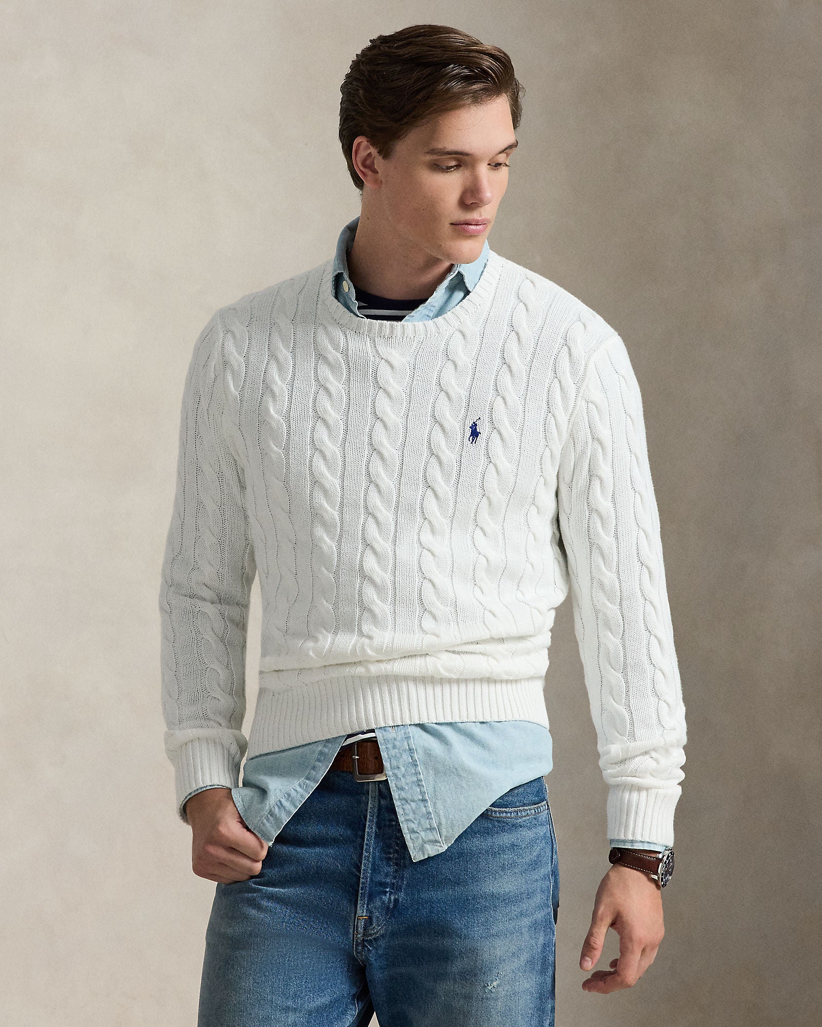 Cable-Knit Cotton Sweater - BoUvy