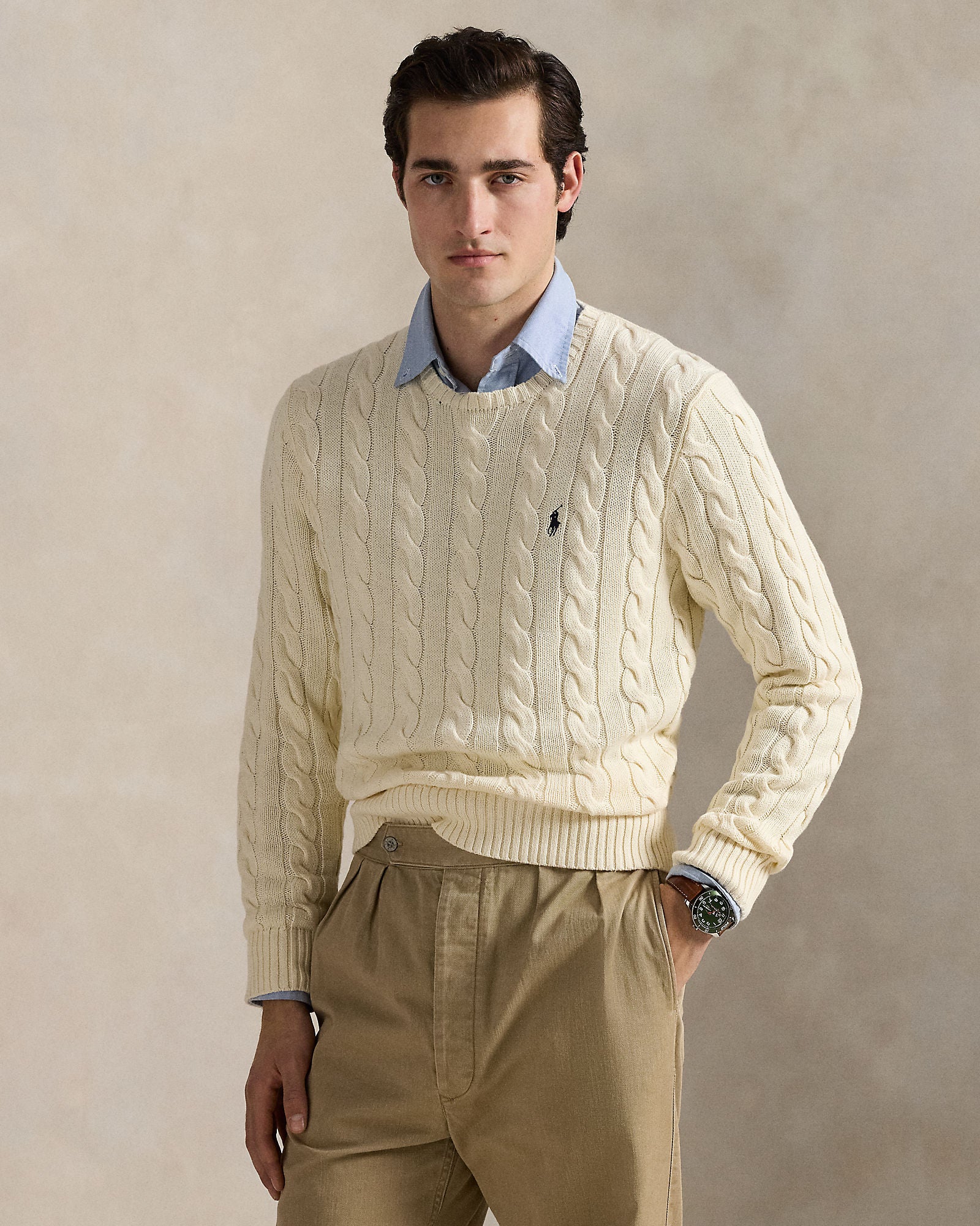 Cable-Knit Cotton Sweater - BoUvy