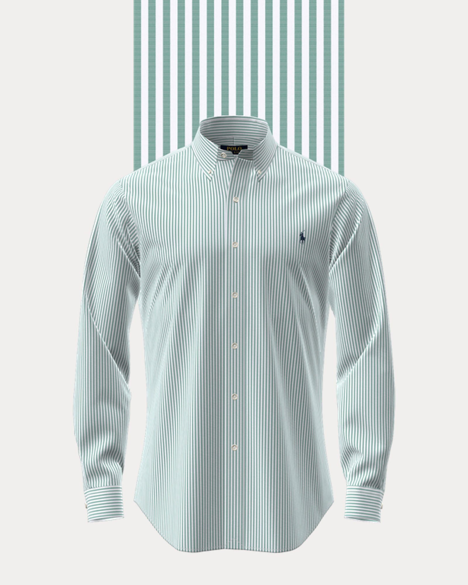 Custom Fit Striped Stretch Poplin Shirt - BoUvy