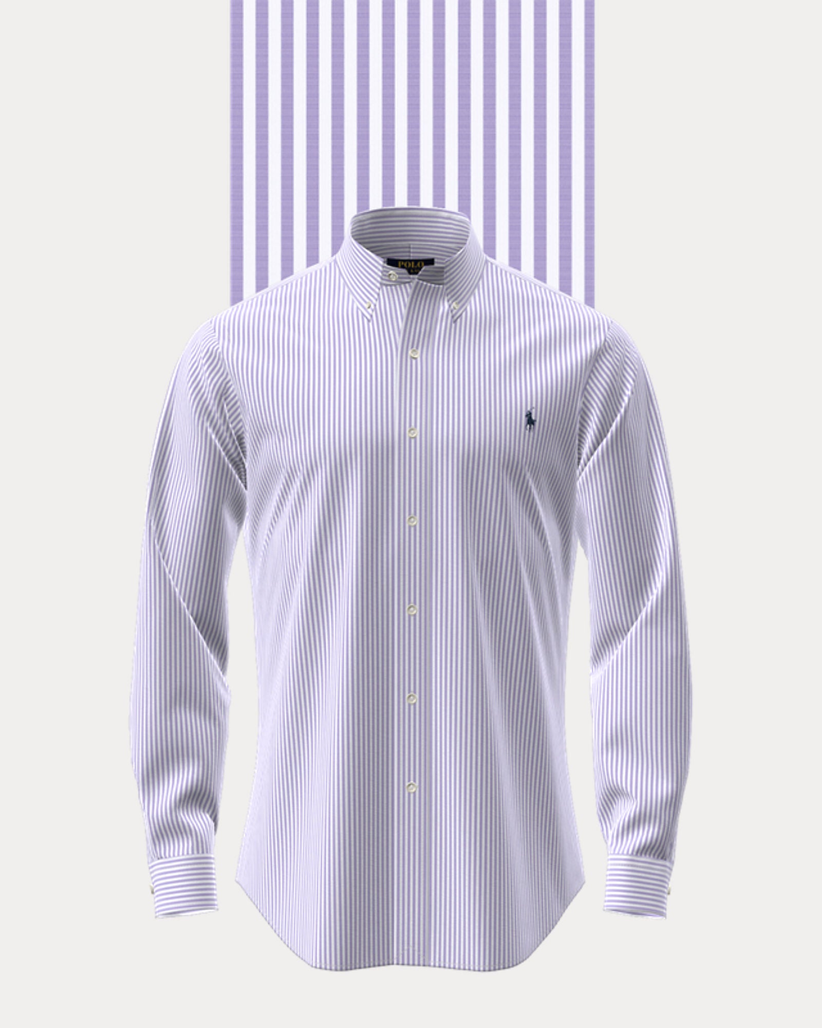 Custom Fit Striped Stretch Poplin Shirt - BoUvy