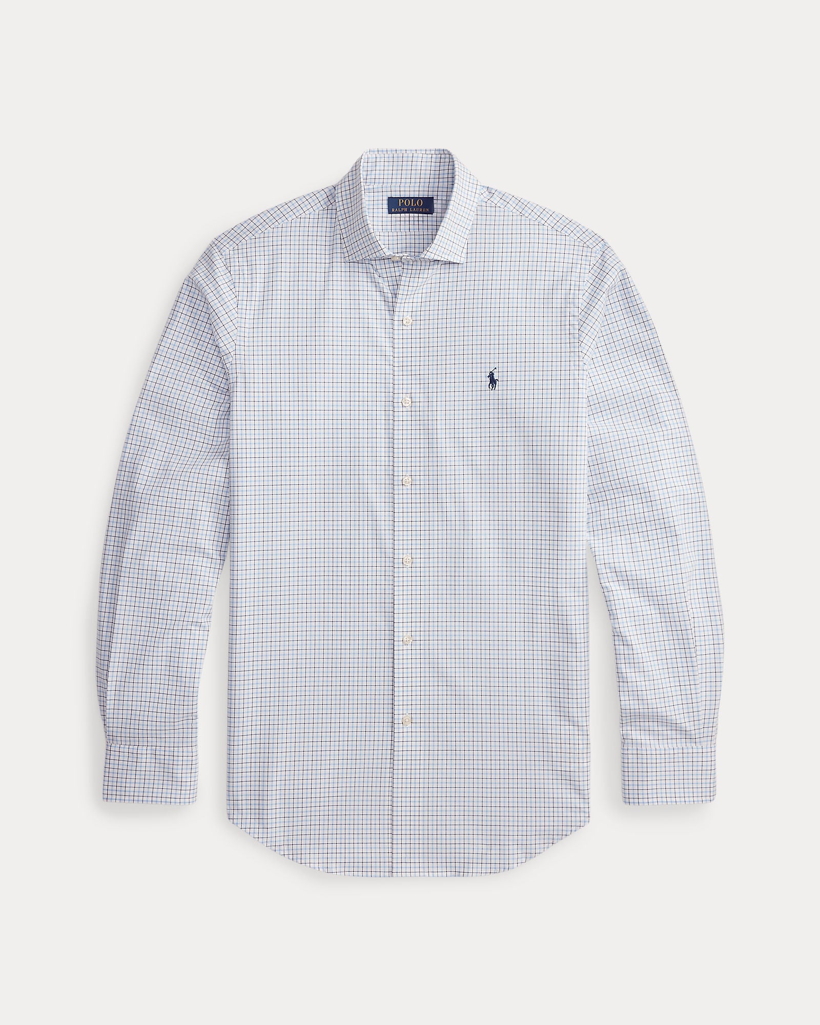 Custom Fit Plaid Stretch Poplin Shirt - BoUvy