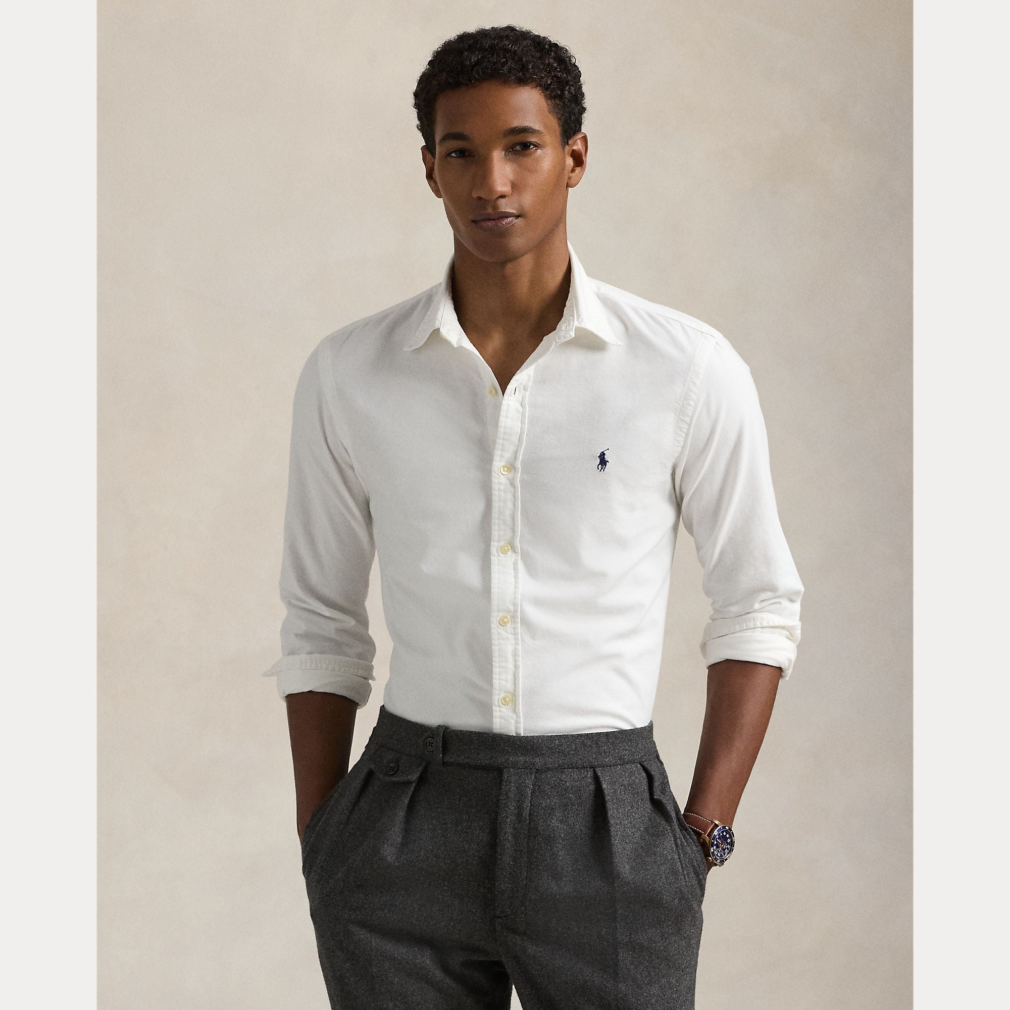 Slim Fit Garment-Dyed Oxford Shirt - BoUvy