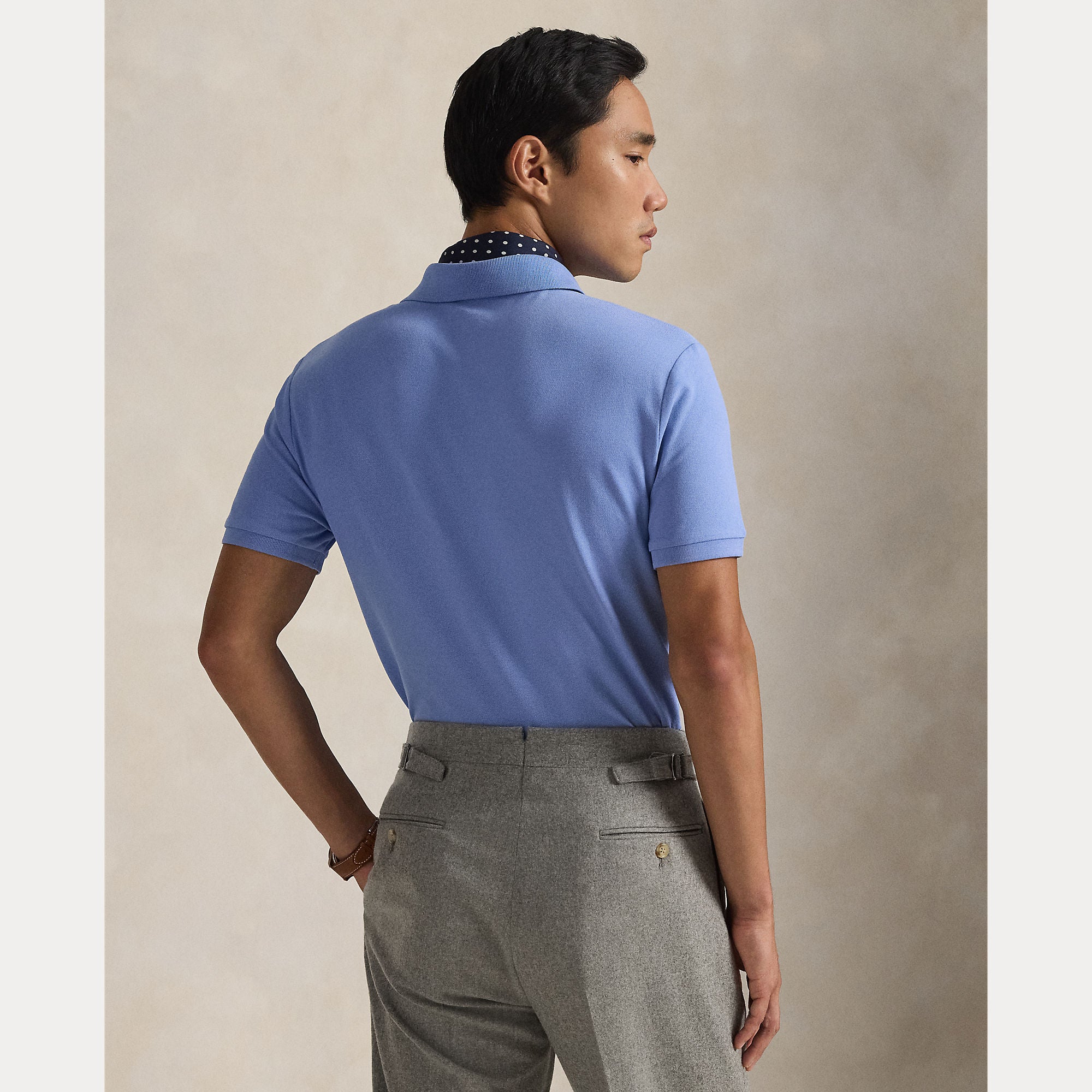 Custom Slim Fit Stretch Mesh Polo Shirt - BoUvy