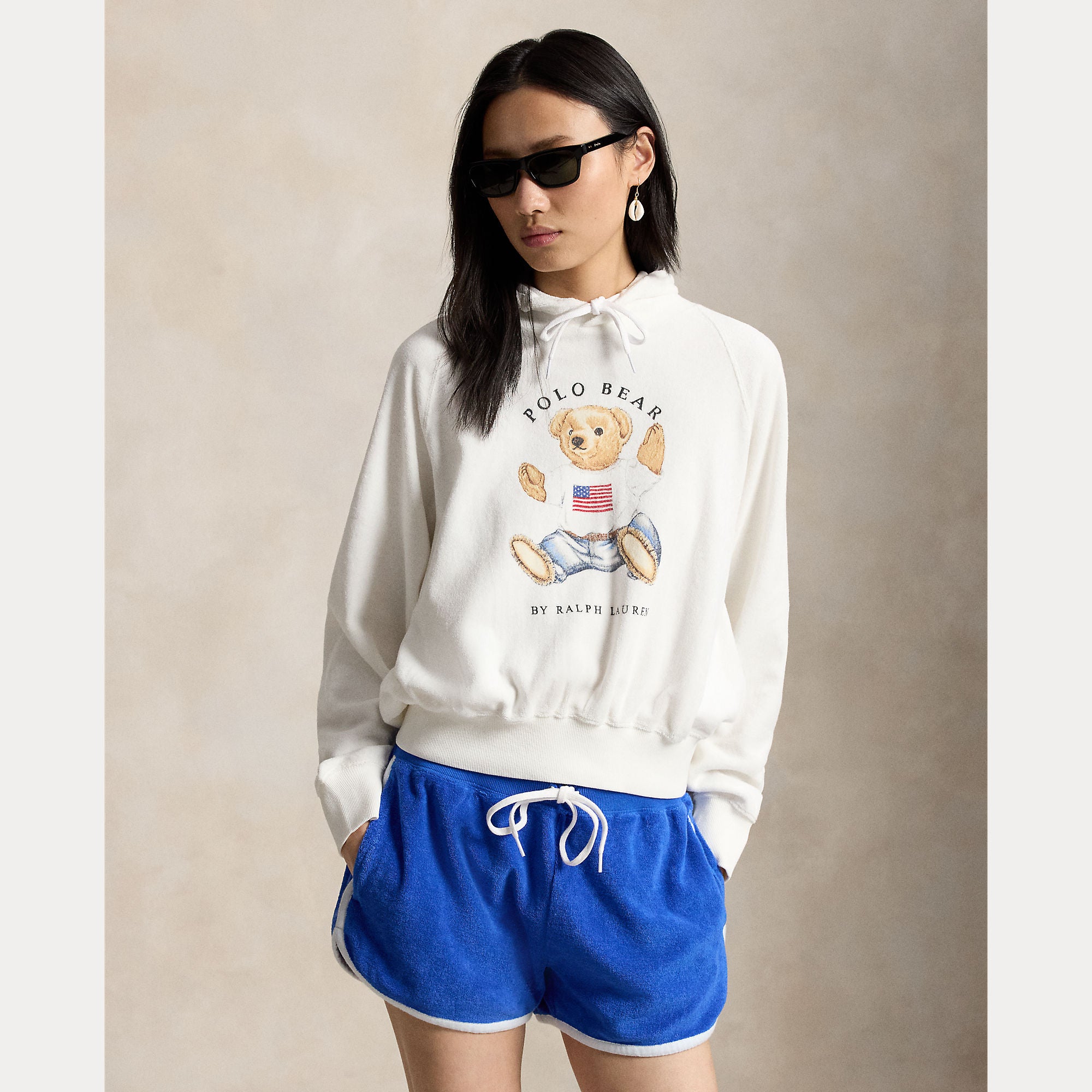 Shrunken Fit Polo Bear Terry Hoodie - BoUvy