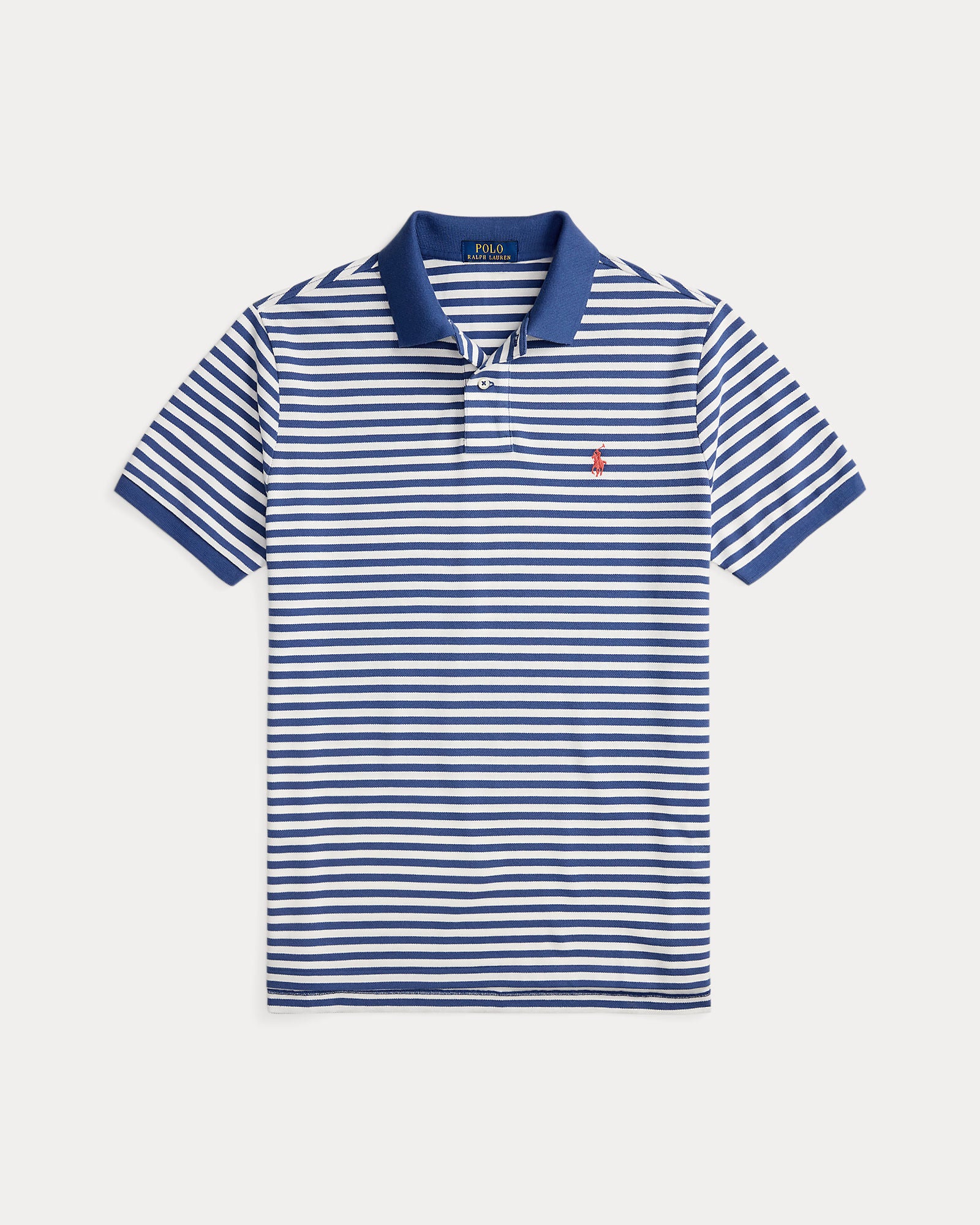 Striped Mesh Polo Shirt - BoUvy