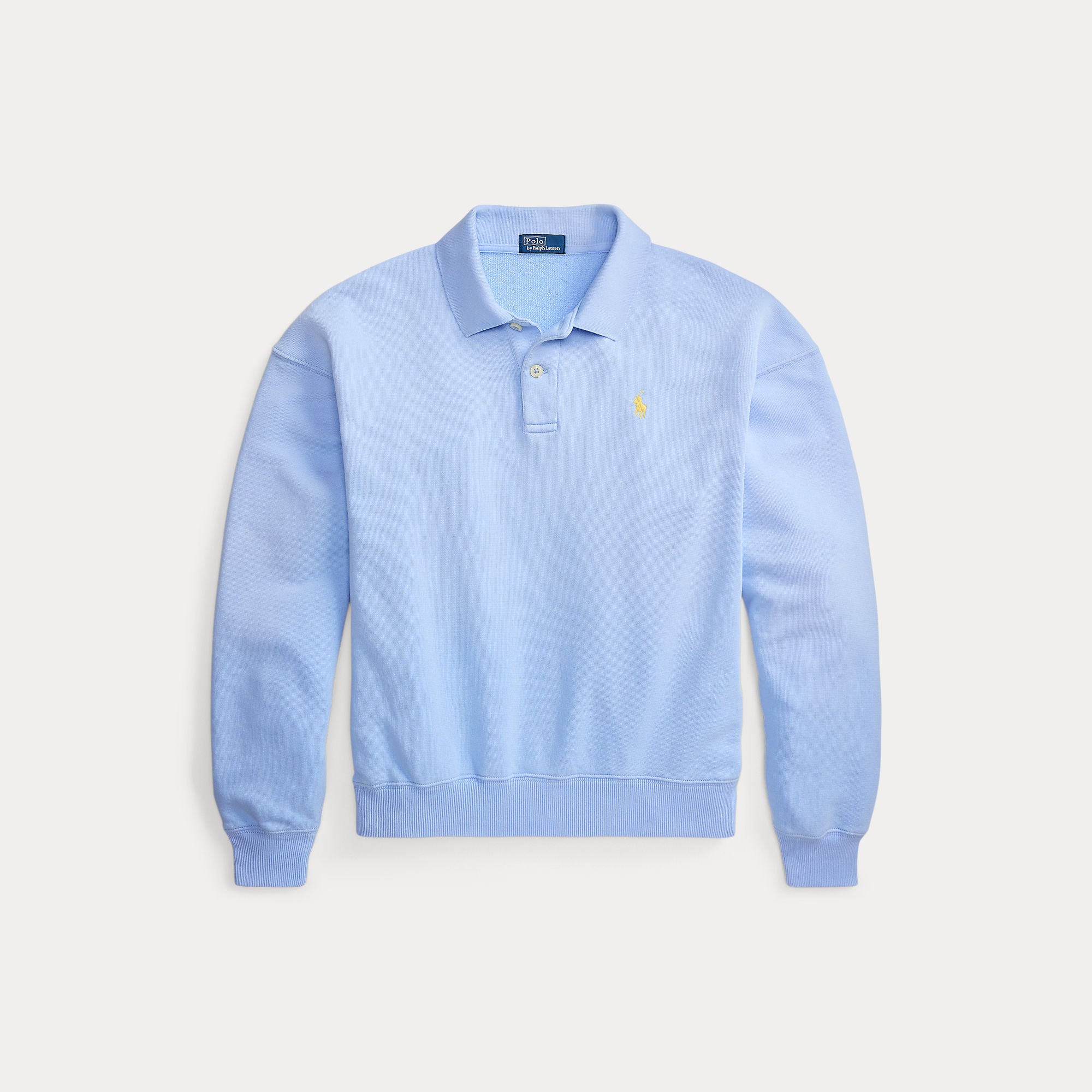 Lightweight Fleece Long-Sleeve Polo - BoUvy