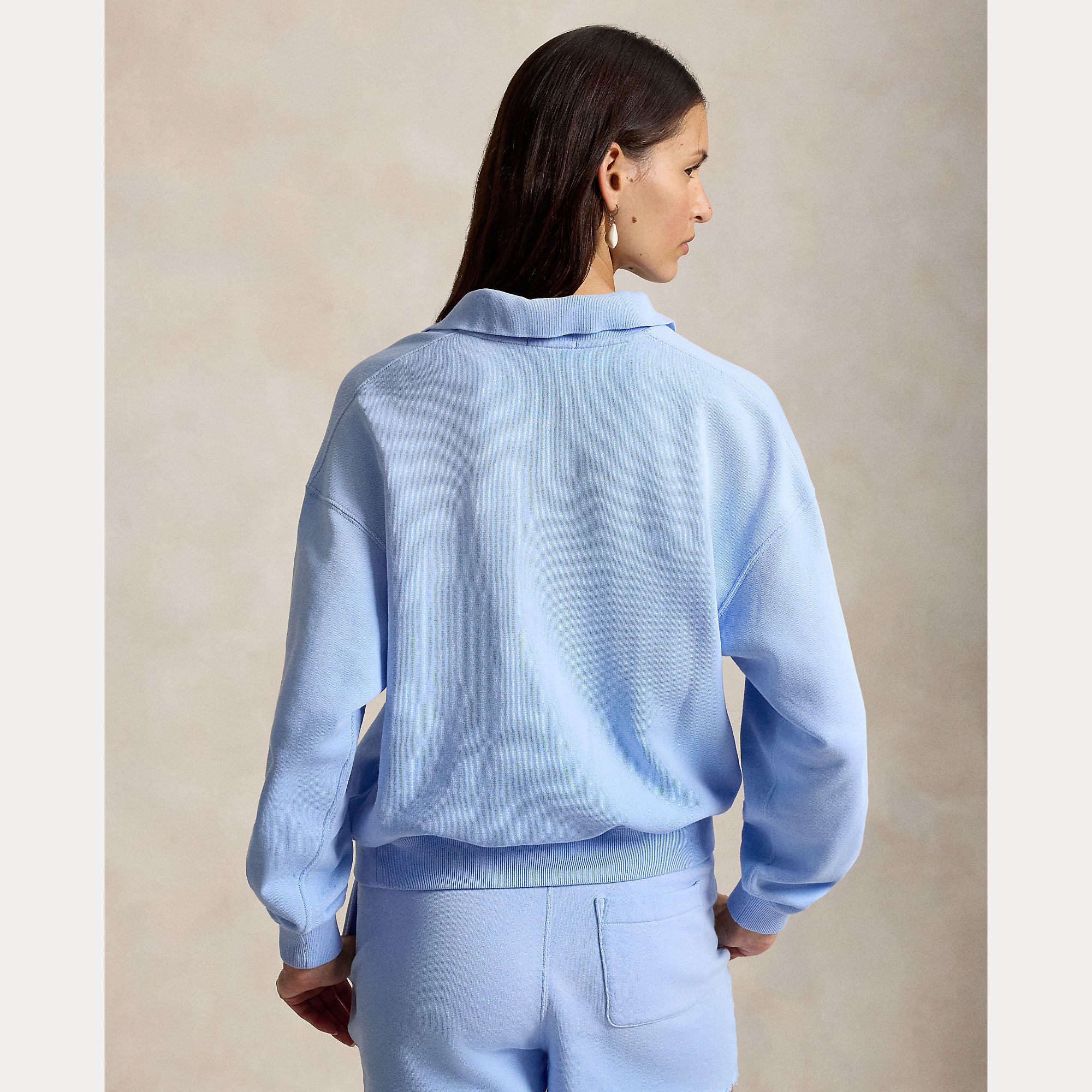 Lightweight Fleece Long-Sleeve Polo - BoUvy