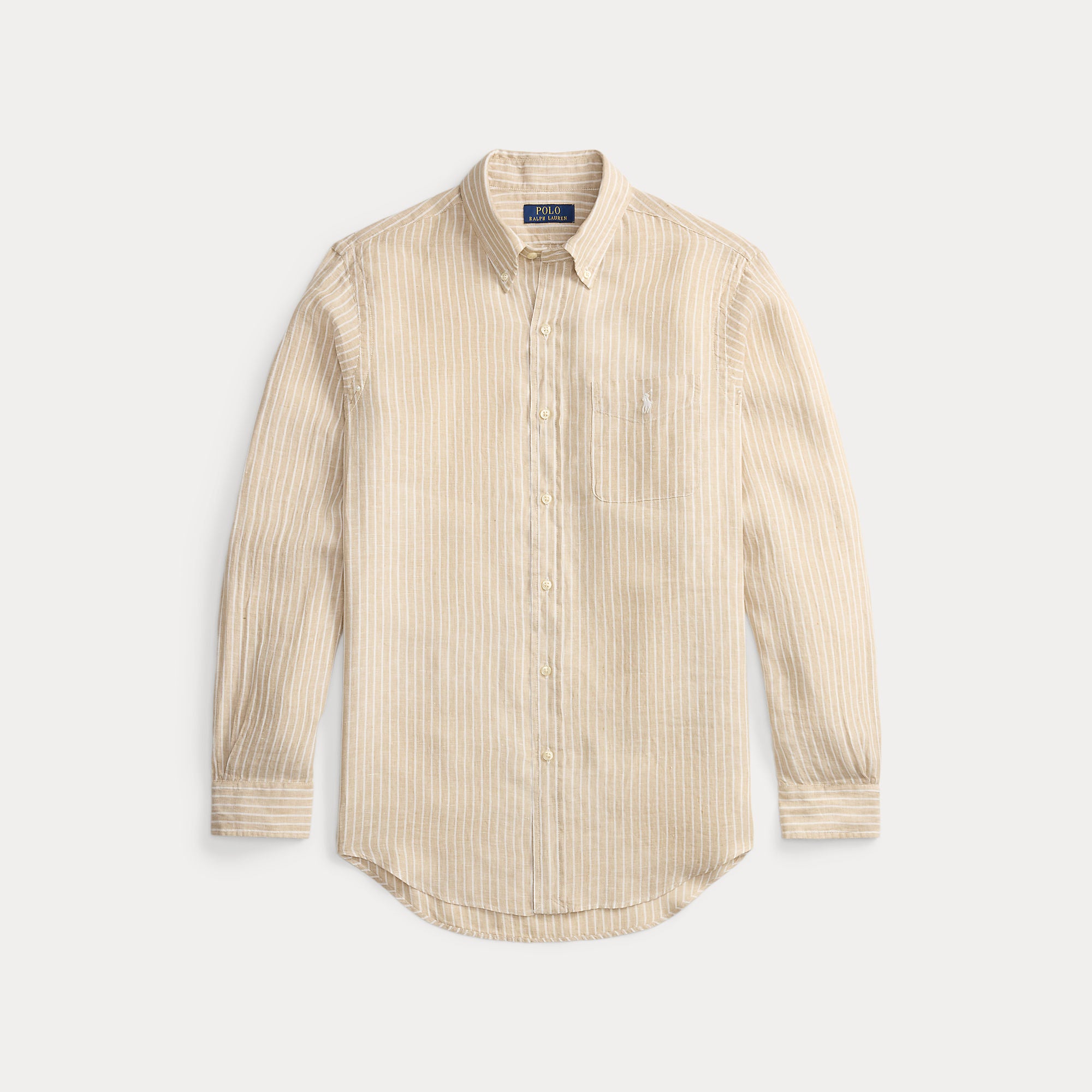 CUSTOM FIT STRIPED LINEN SHIRT - BoUvy