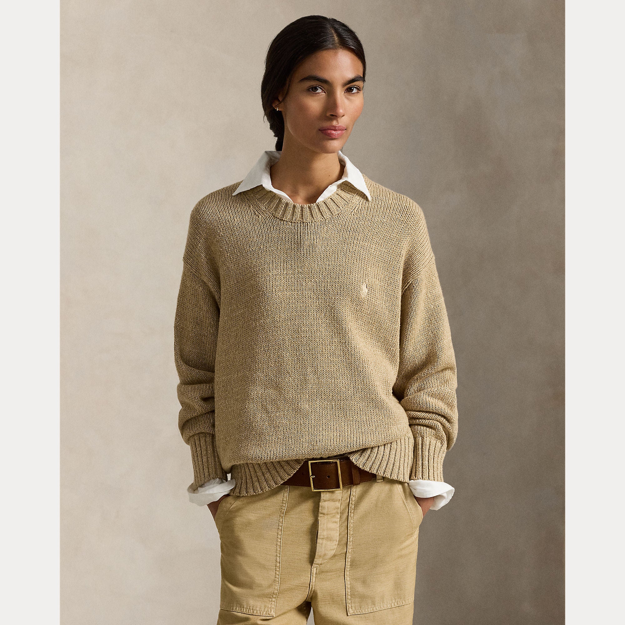 Logo Cotton Crewneck Sweater - BoUvy