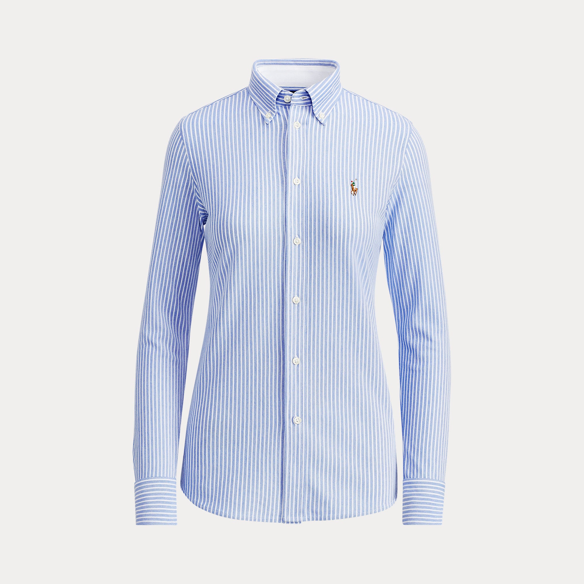 Striped Knit Oxford Shirt - BoUvy