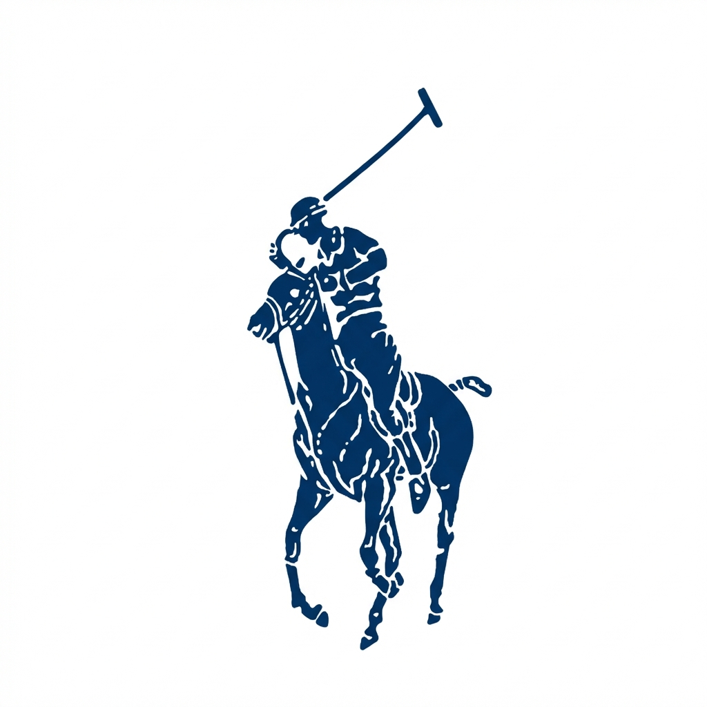 Polo Ralph Lauren black logo text on white background for BoUvy multibrand fashion store