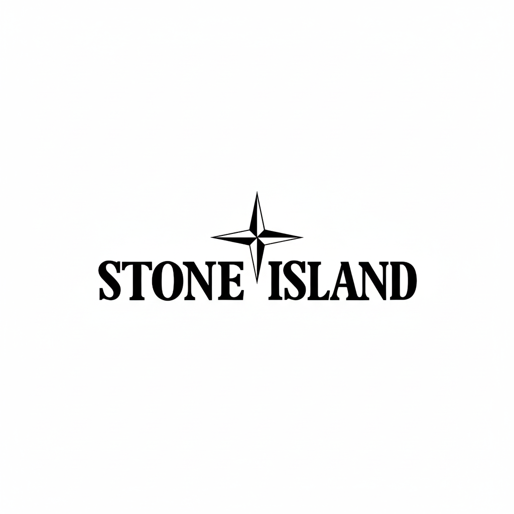 Stone Island logo with compass graphic, featured by BoUvy multibrand fashion store.
