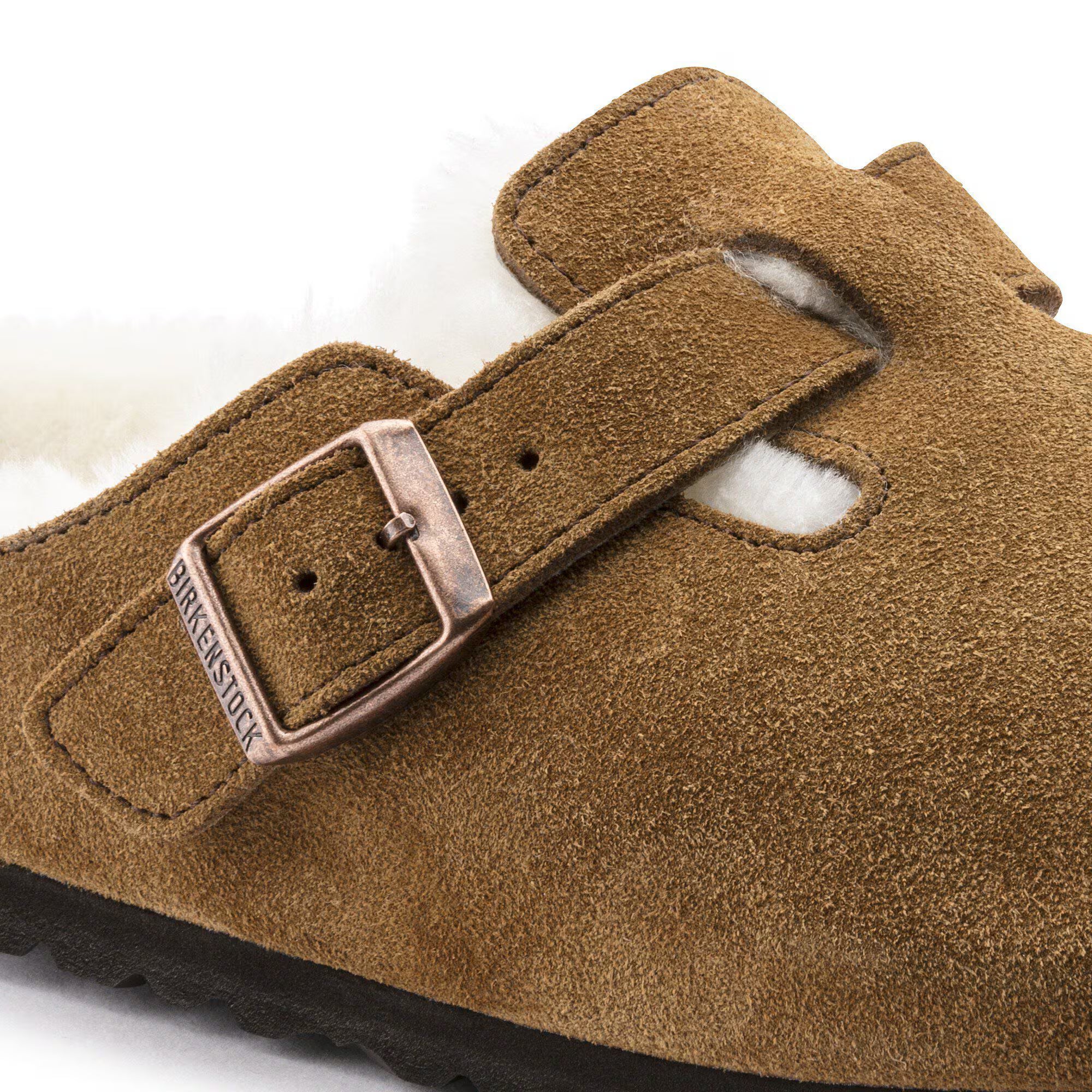 Boston Shearling Suede Leather in Color Mink | BoUvy