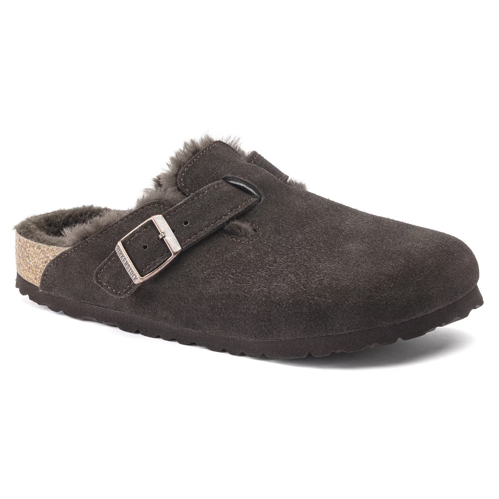 Boston Shearling Suede Leather in Color Mocha | BoUvy