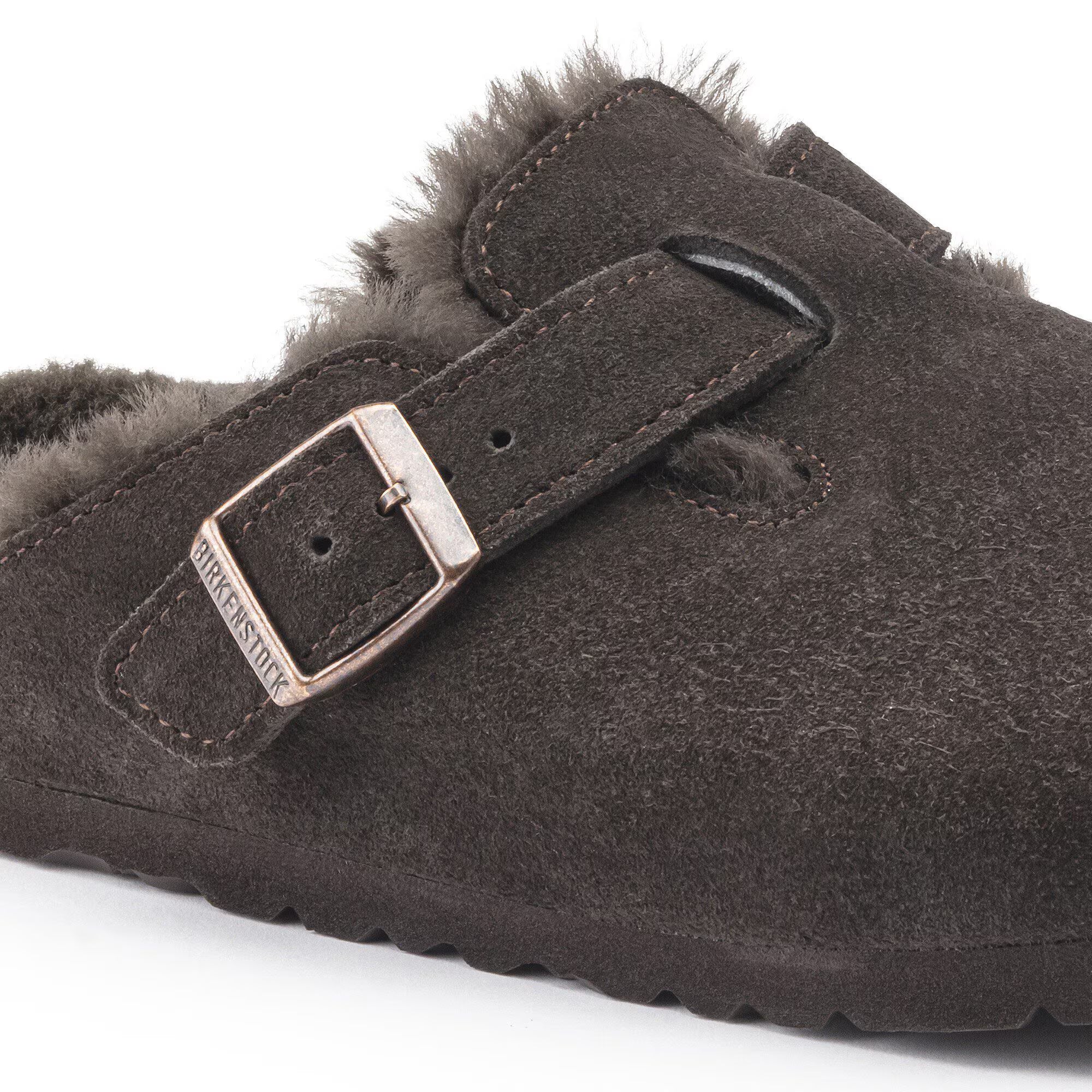 Boston Shearling Suede Leather in Color Mocha | BoUvy