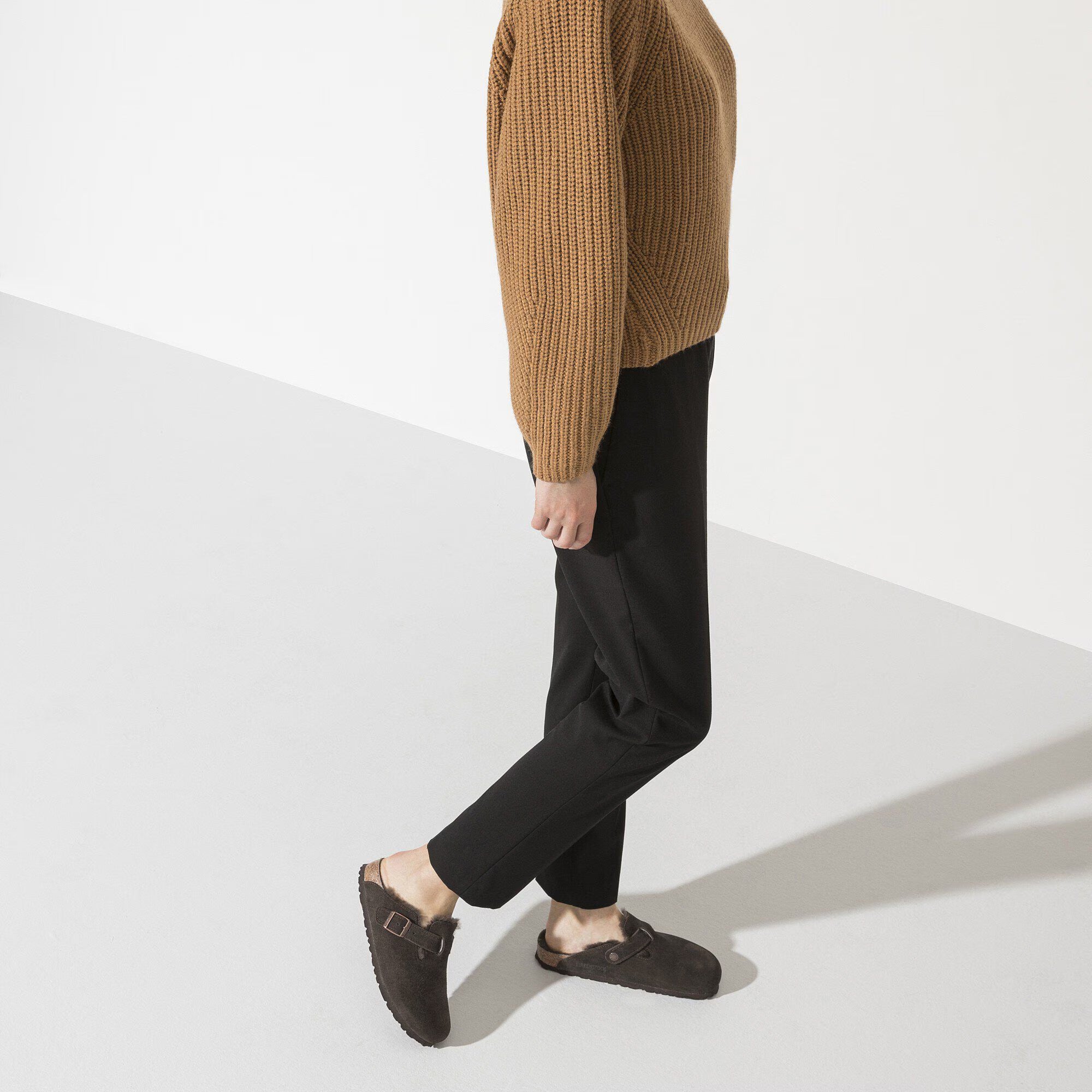 Boston Shearling Suede Leather in Color Mocha | BoUvy