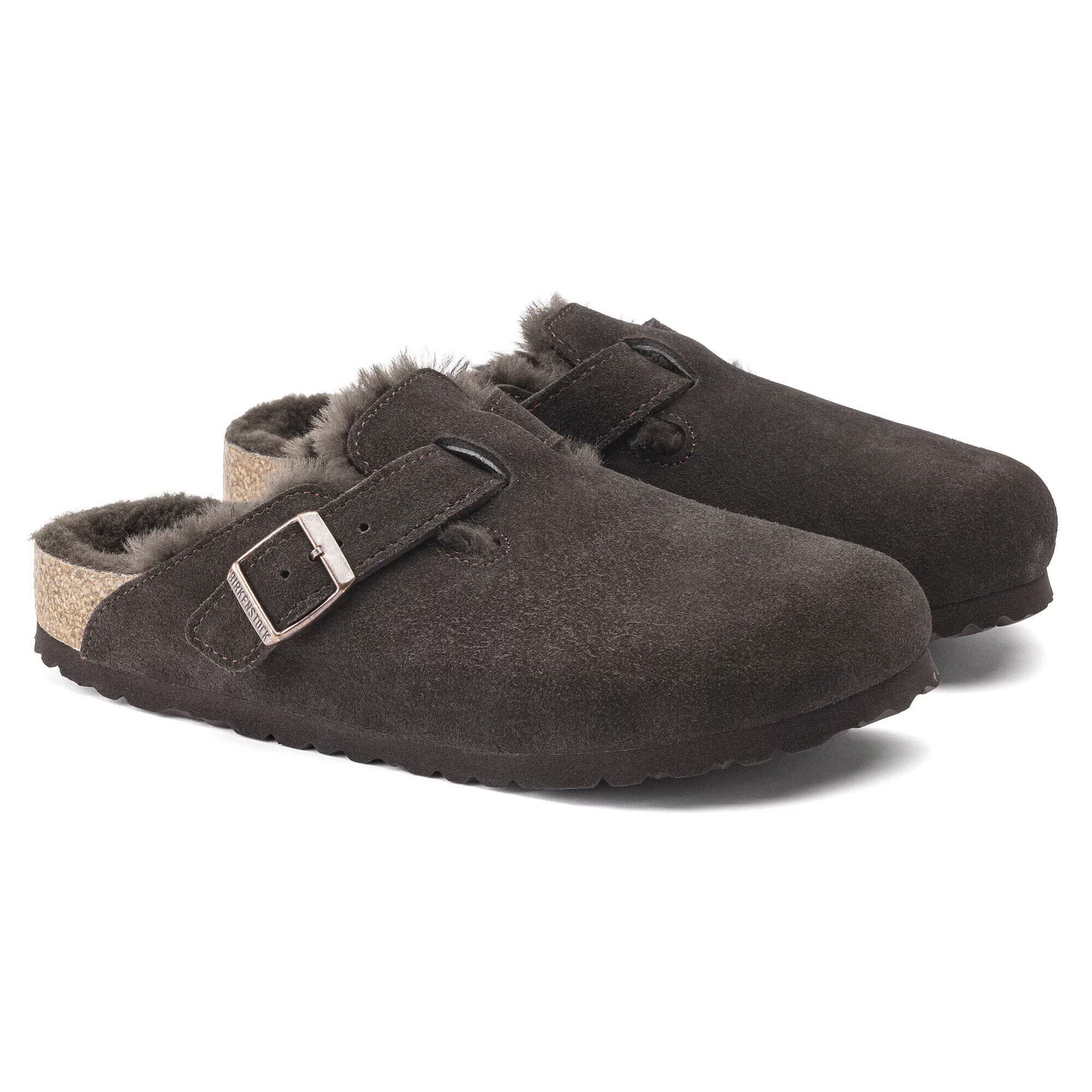 Boston Shearling Suede Leather in Color Mocha | BoUvy