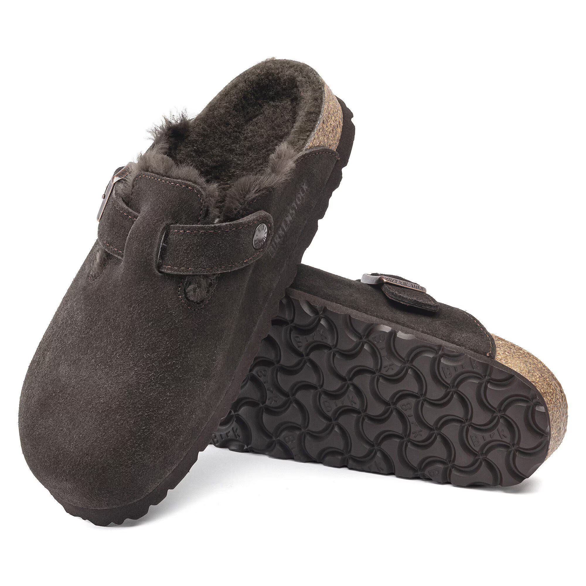 Boston Shearling Suede Leather in Color Mocha | BoUvy