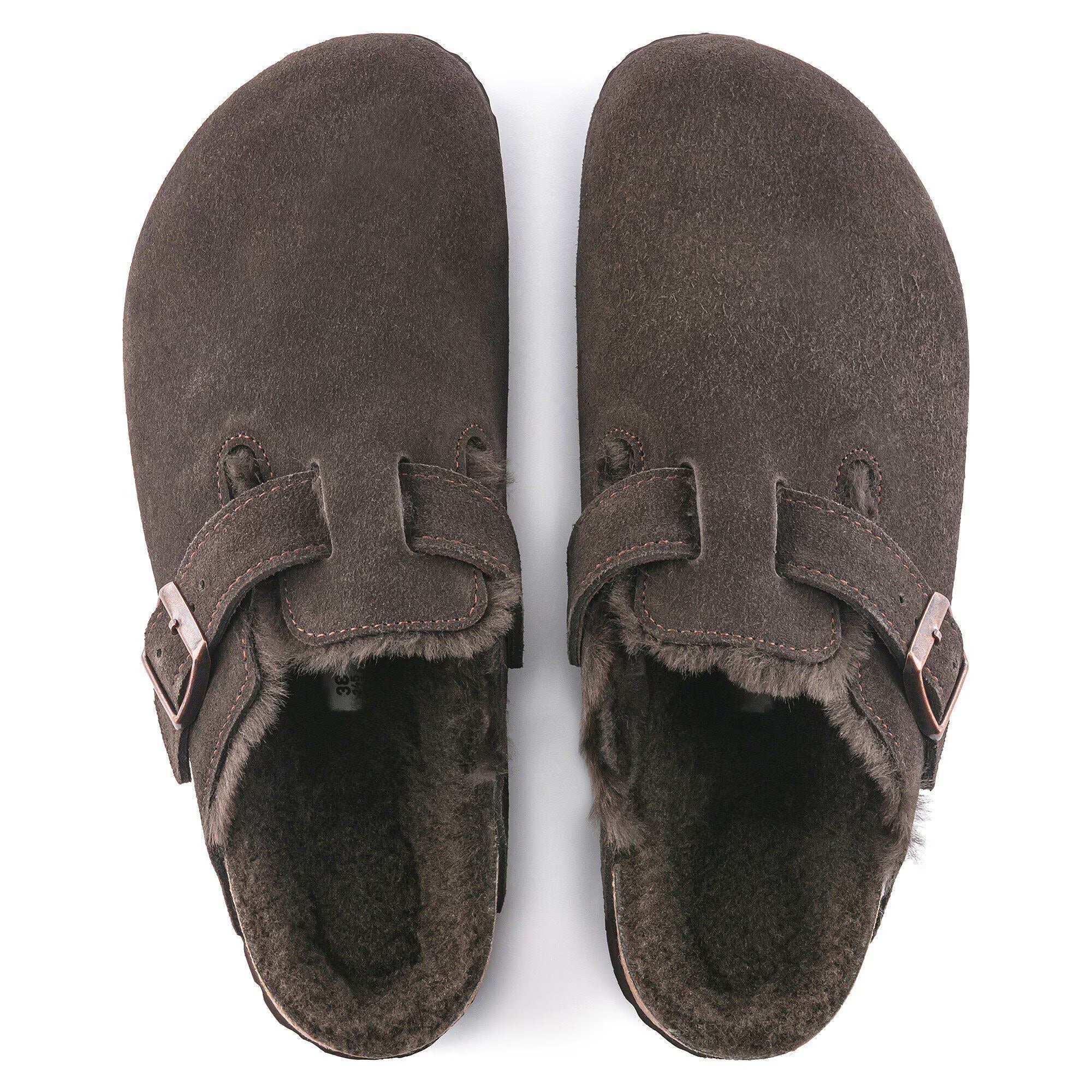 Boston Shearling Suede Leather in Color Mocha | BoUvy