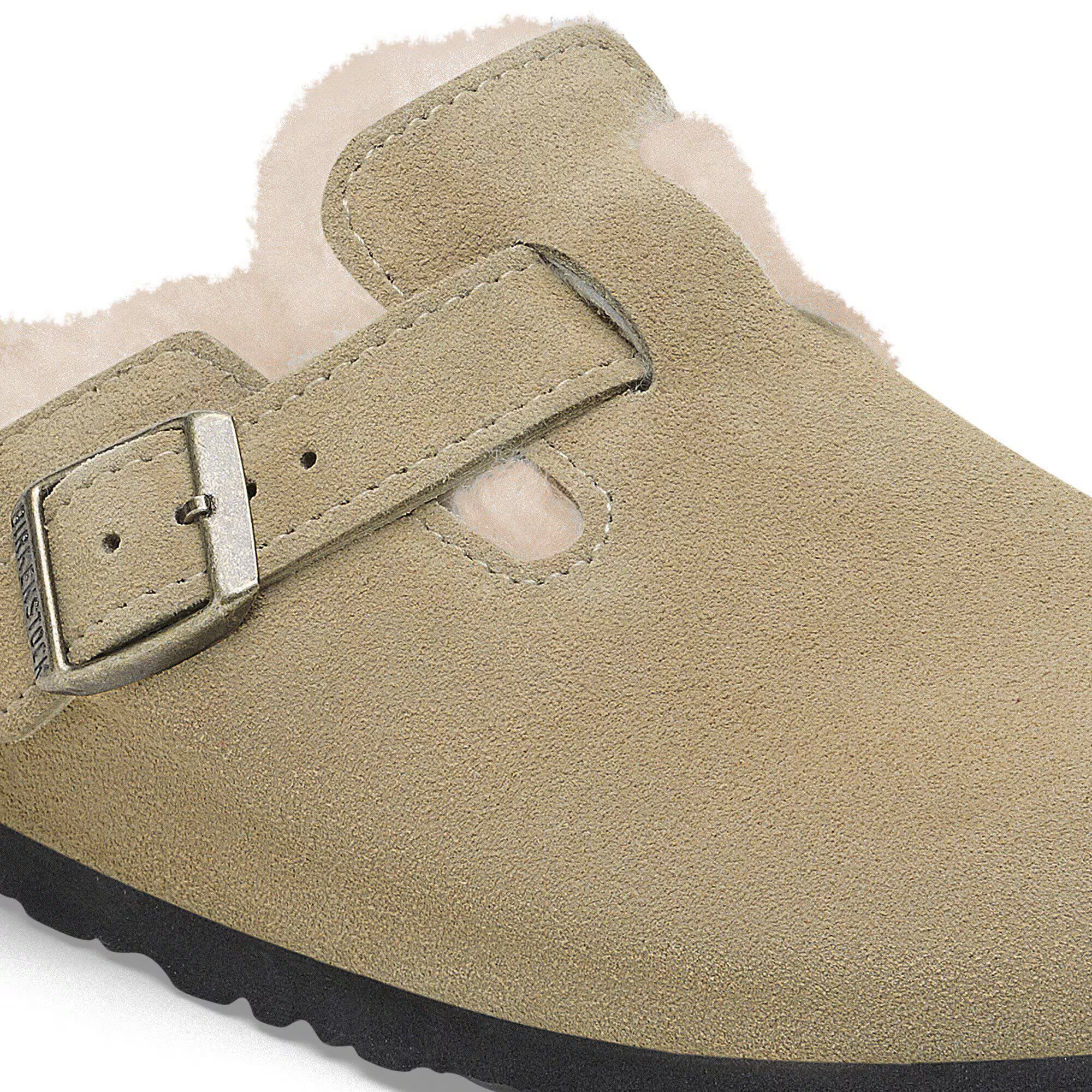 Boston Shearling Suede Leather in Color Taupe | BoUvy