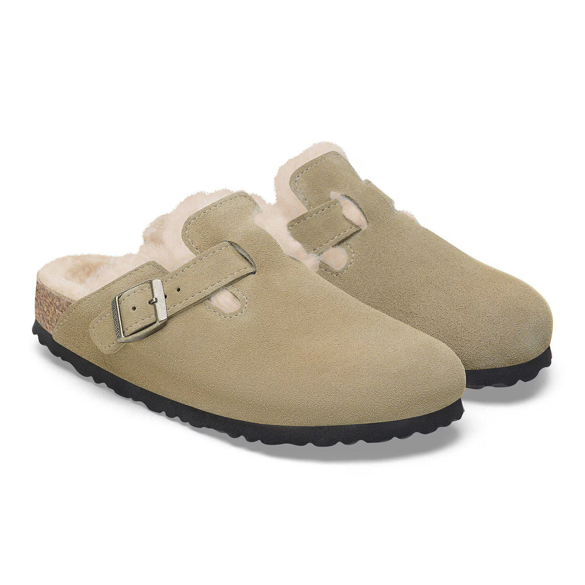 Boston Shearling Suede Leather in Color Taupe | BoUvy