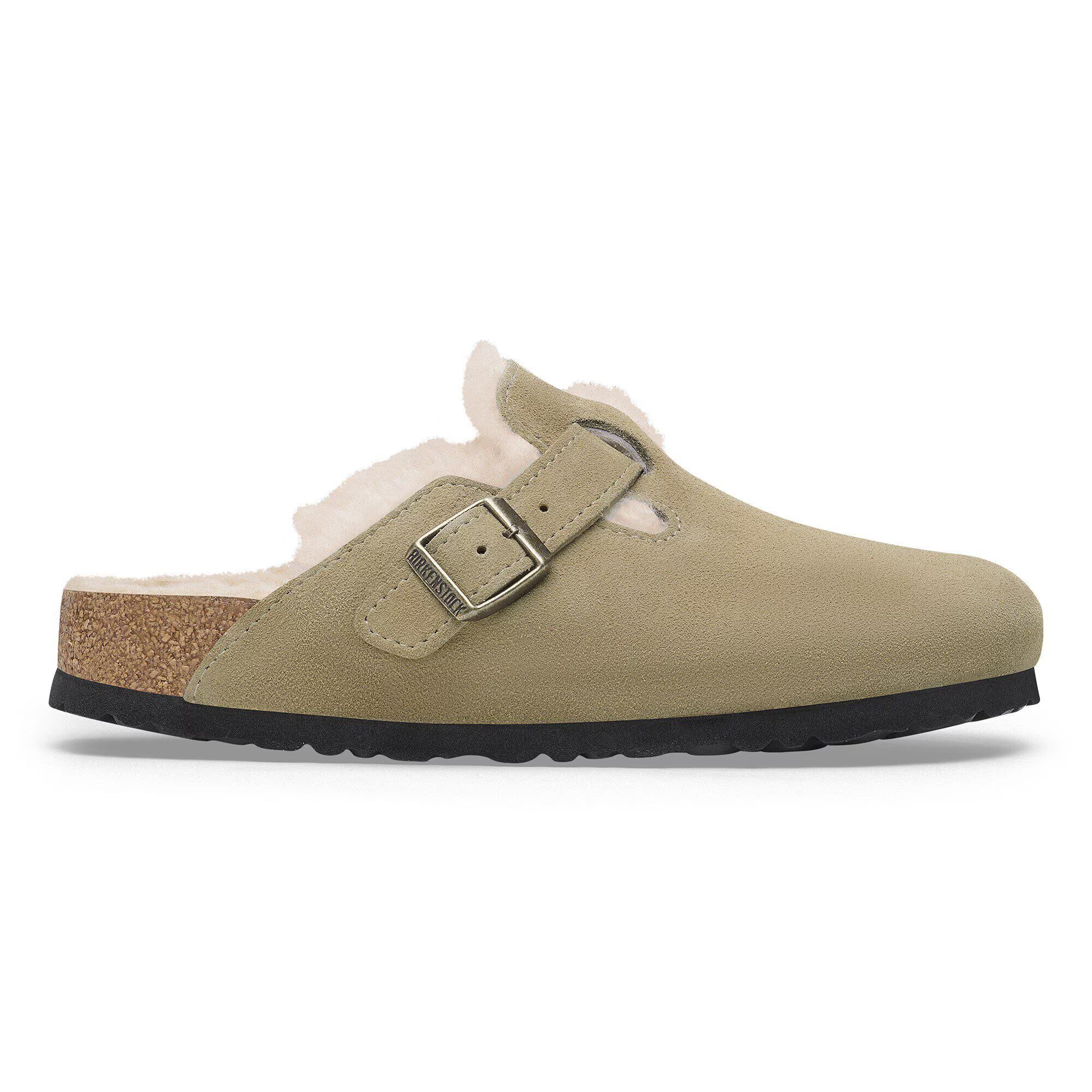 Boston Shearling Suede Leather in Color Taupe | BoUvy