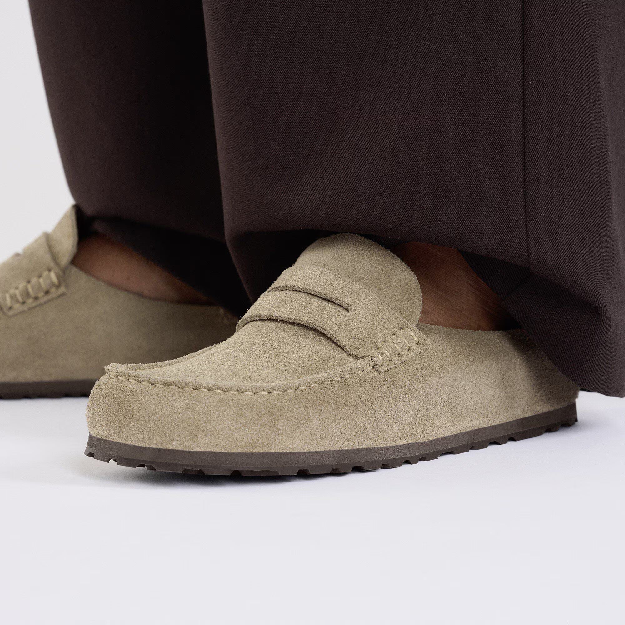Naples Wrapped Suede Leather in Color Taupe | BoUvy