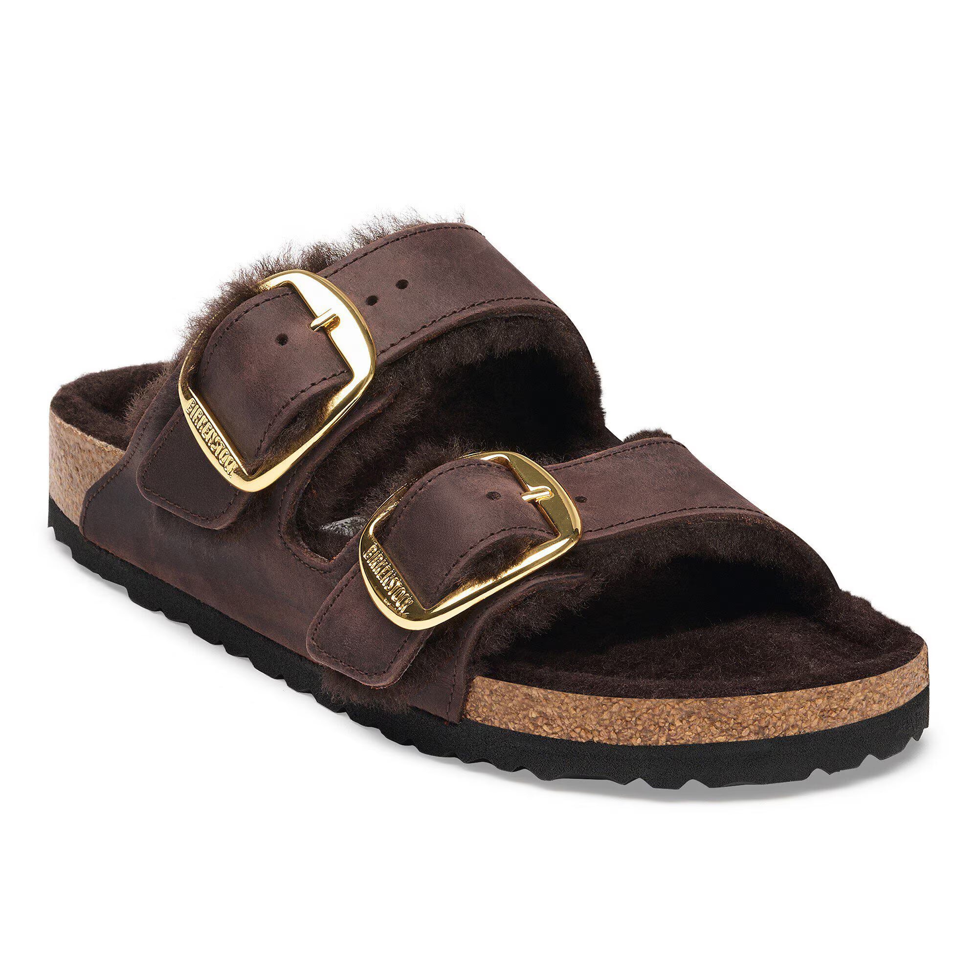 Arizona Big Buckle Shearling Oiled Leather in Color Habana | BoUvy