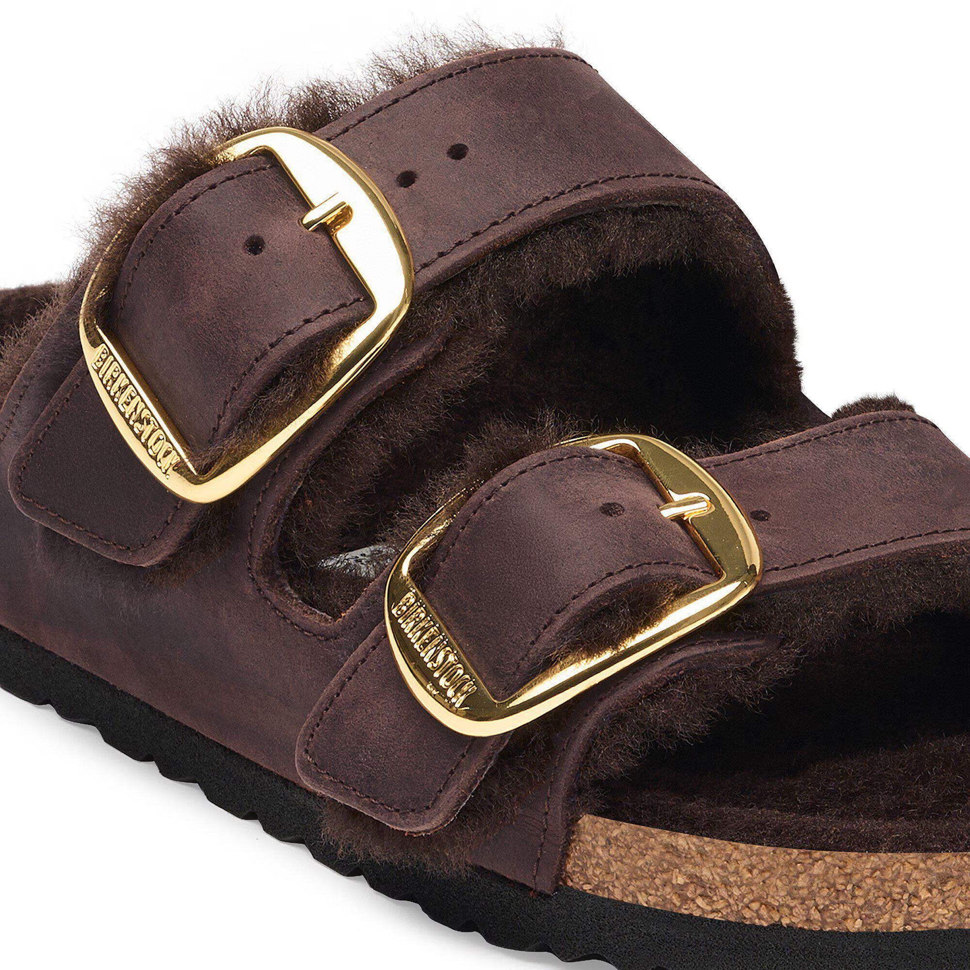 Arizona Big Buckle Shearling Oiled Leather in Color Habana | BoUvy