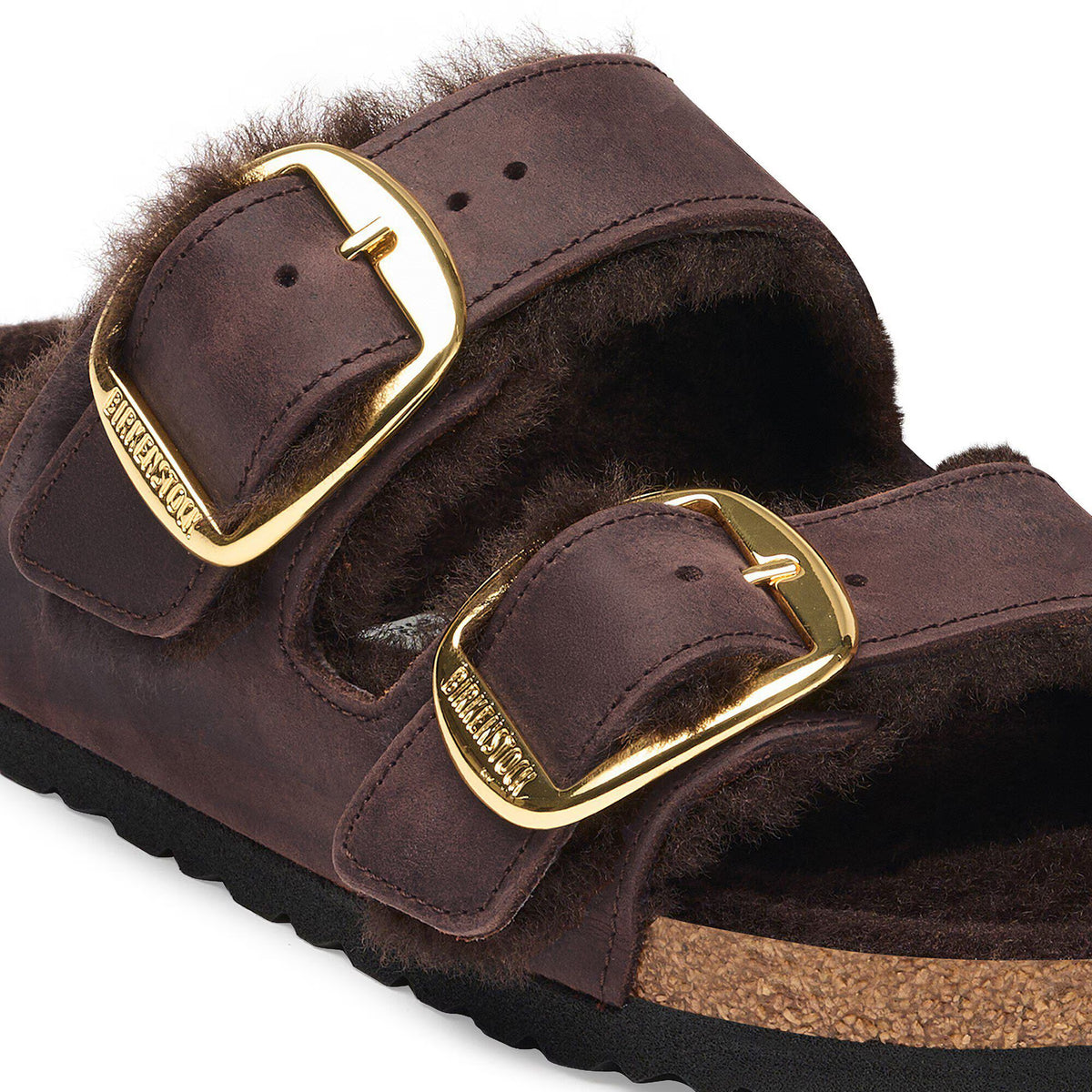 Arizona Big Buckle Shearling Oiled Leather in Color Habana | BoUvy