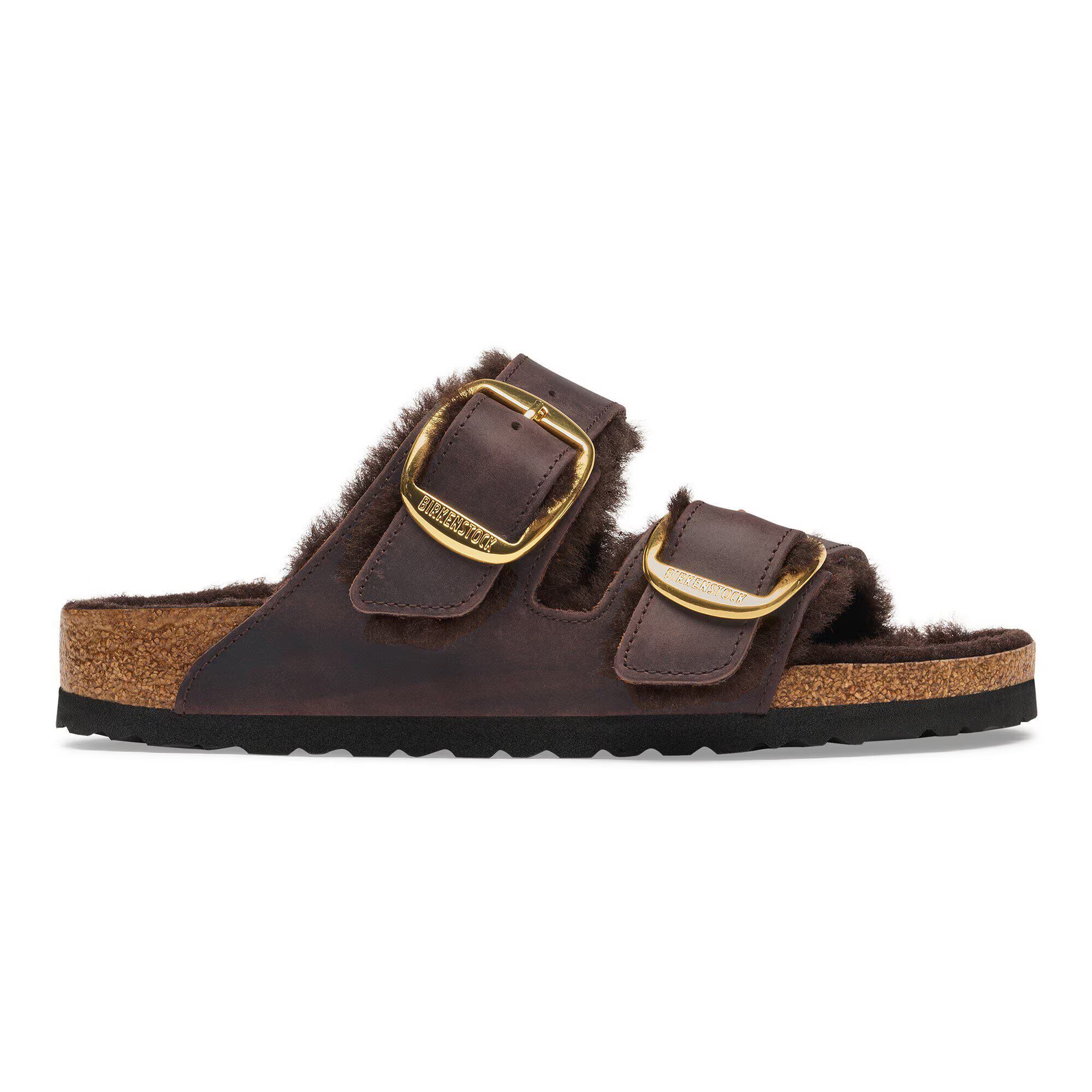 Arizona Big Buckle Shearling Oiled Leather in Color Habana | BoUvy