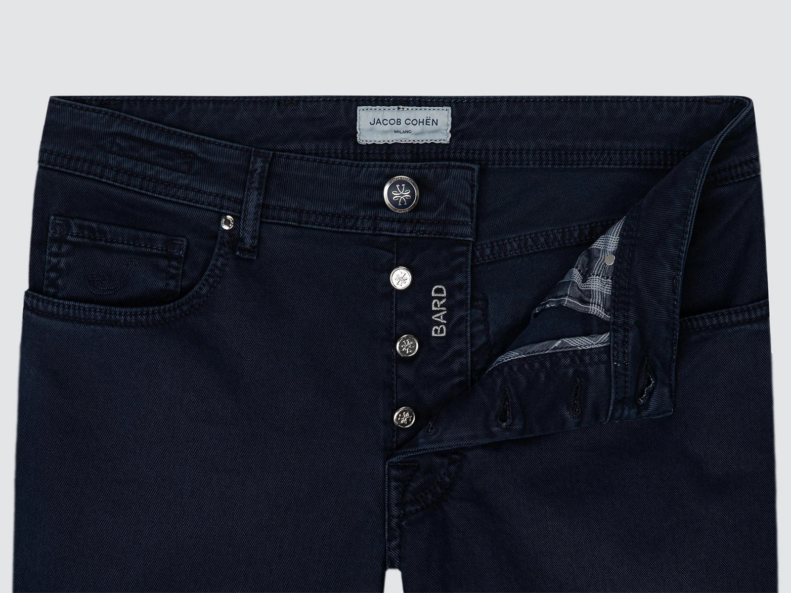 Bard - Cotton and Lyocell Stretch Twill Navy Blue | BoUvy