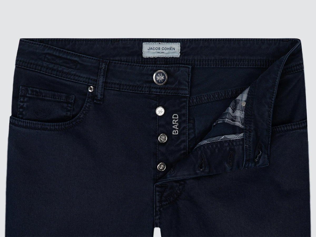 Bard - Cotton and Lyocell Stretch Twill Navy Blue | BoUvy