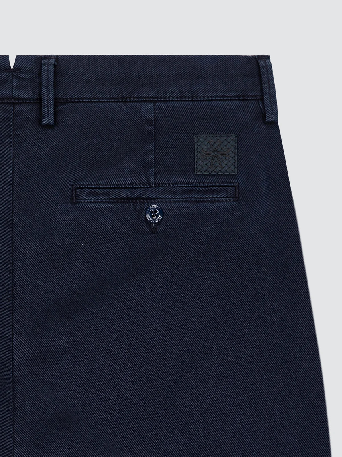Bobby Pants Navy Blue Cotton and Lyocell Stretch Twill | BoUvy