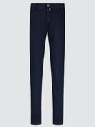 Bobby Pants Navy Blue Cotton and Lyocell Stretch Twill | BoUvy
