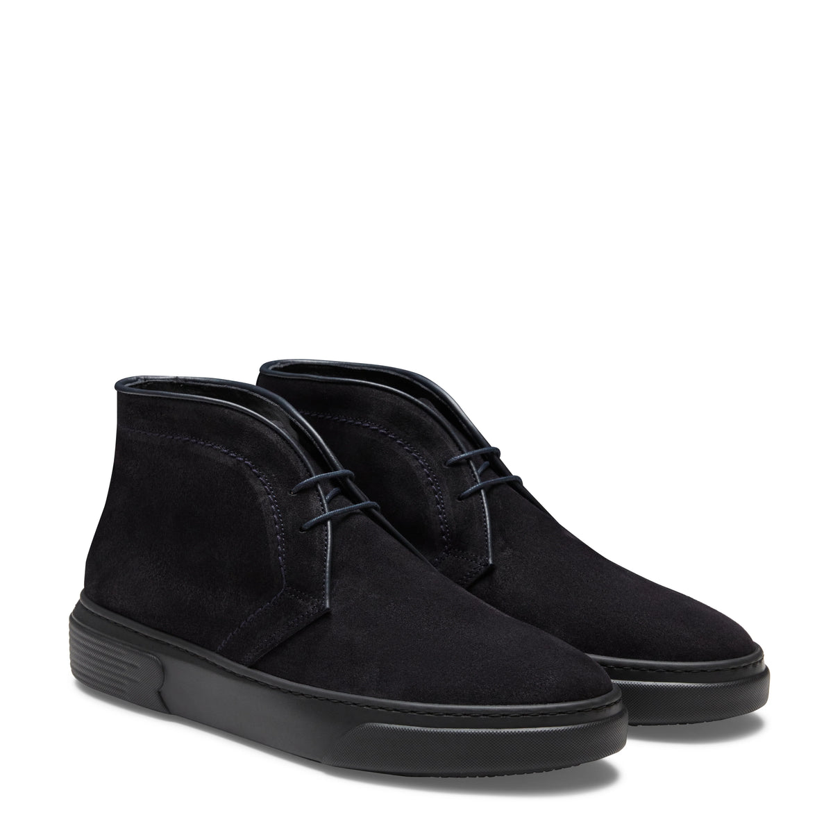Men's navy blue suede desert boot | BoUvy
