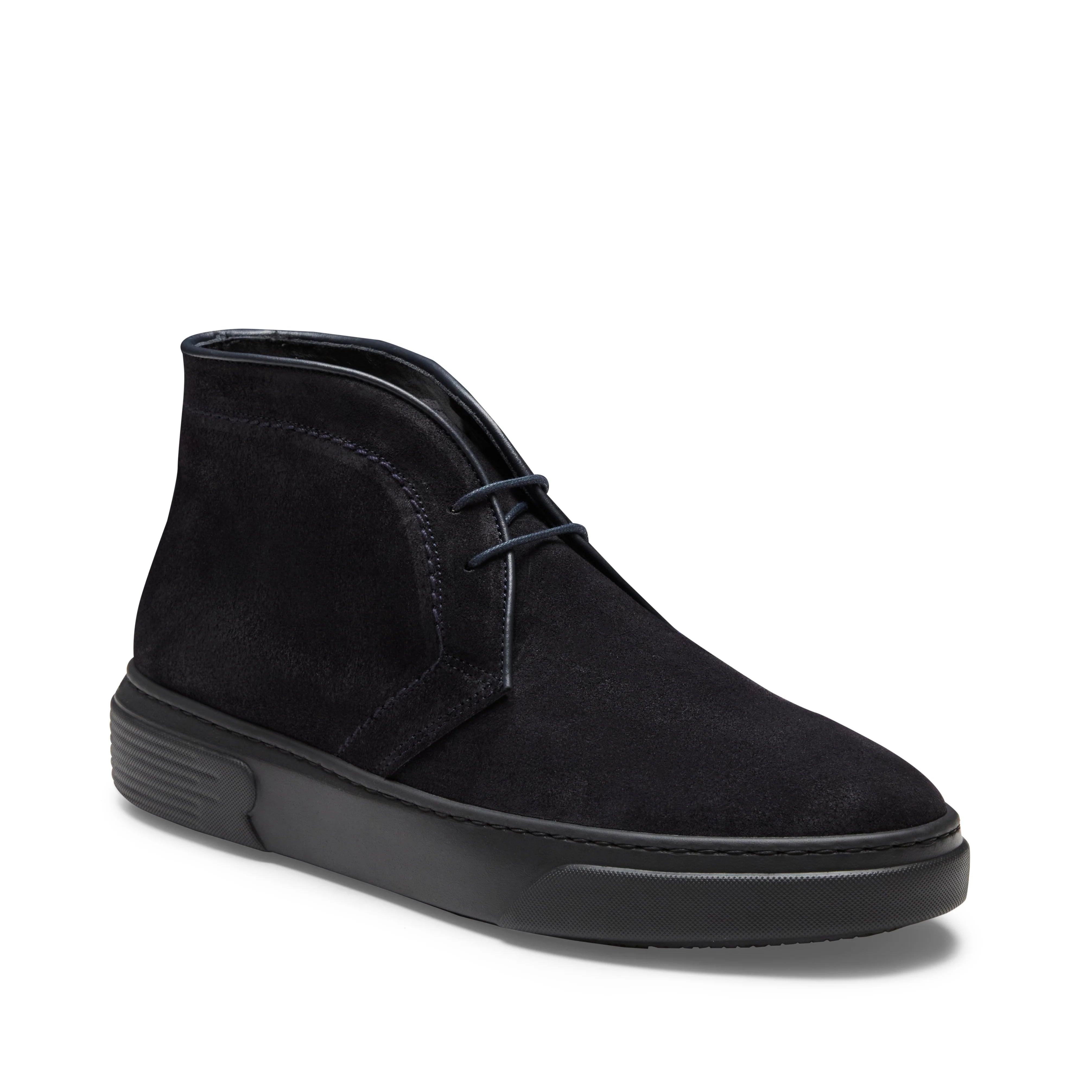 Men's navy blue suede desert boot | BoUvy