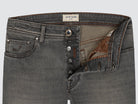 Bard 5 Pocket Jeans in Mid Grey Super Stretch Denim | BoUvy