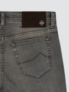 Bard 5 Pocket Jeans in Mid Grey Super Stretch Denim | BoUvy